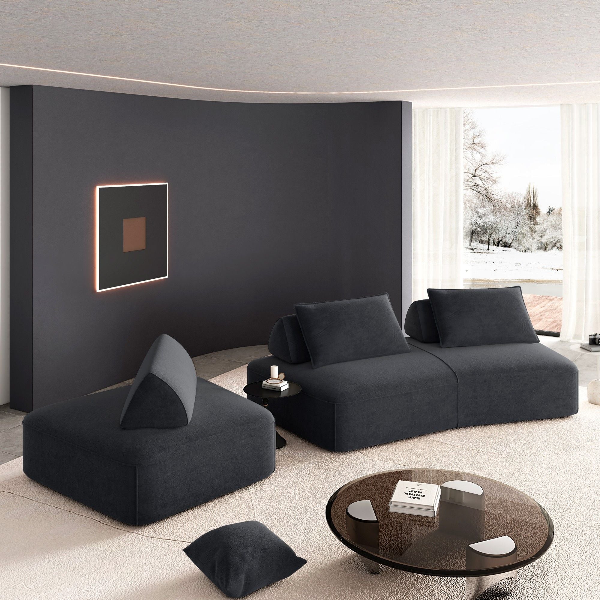 Modern Luxury Oversized Modular Sectional Sofa Set - Image 5