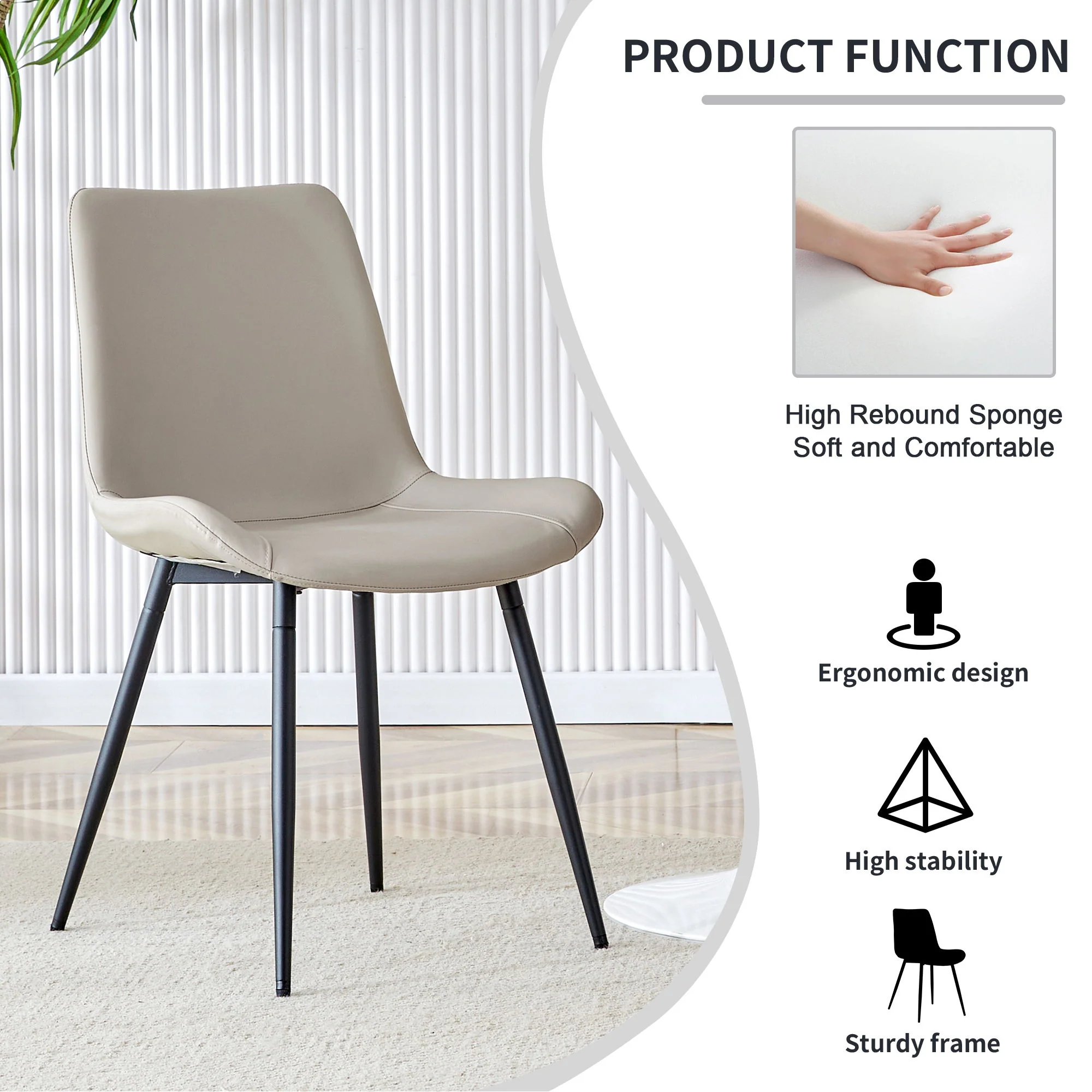 Modern Medieval Style Restaurant Cushioned Chairs With Suede Backrests - Image 24