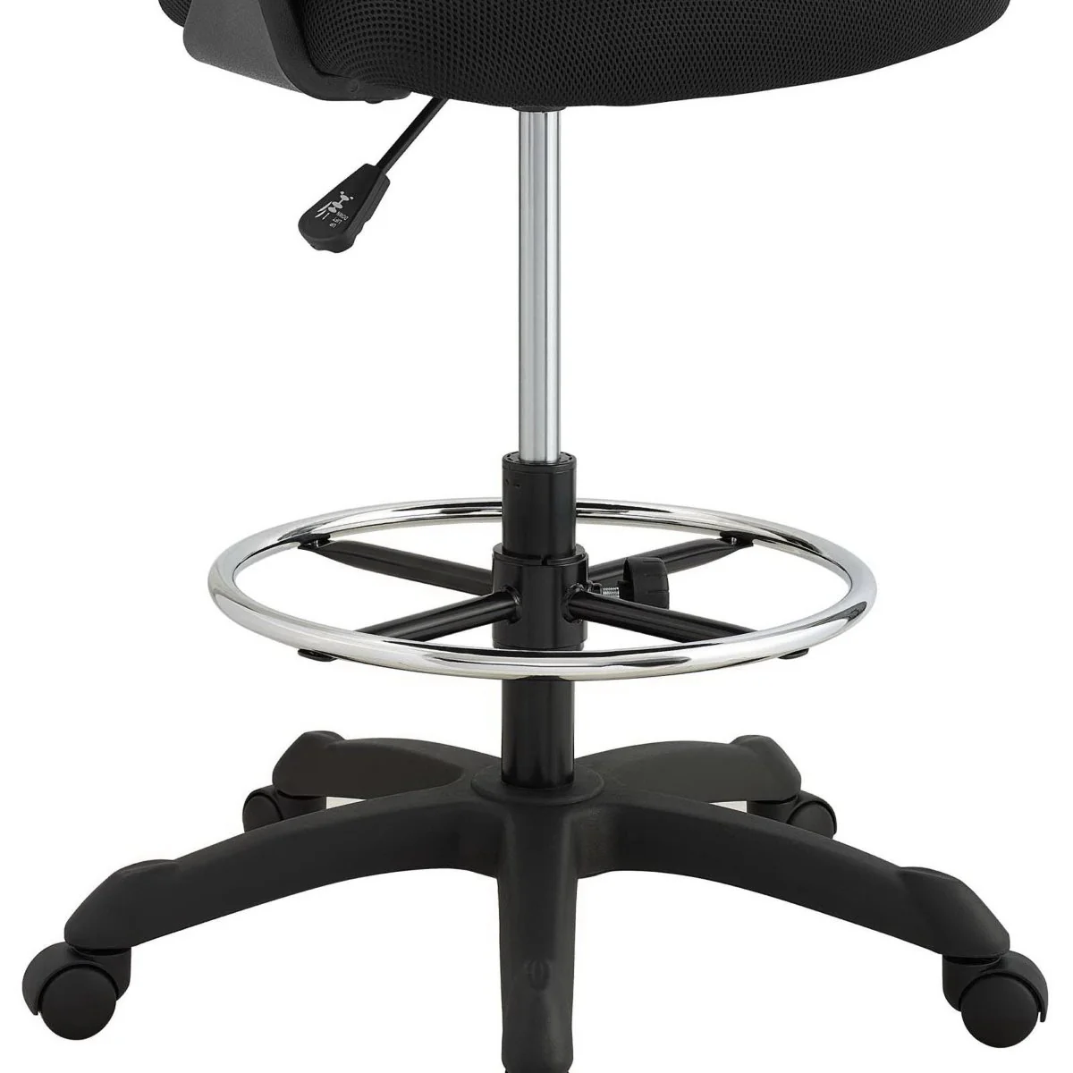 Modern Mesh Drafting Chair with Spiral Arms and Pneumatic Height Adjustment - Image 13