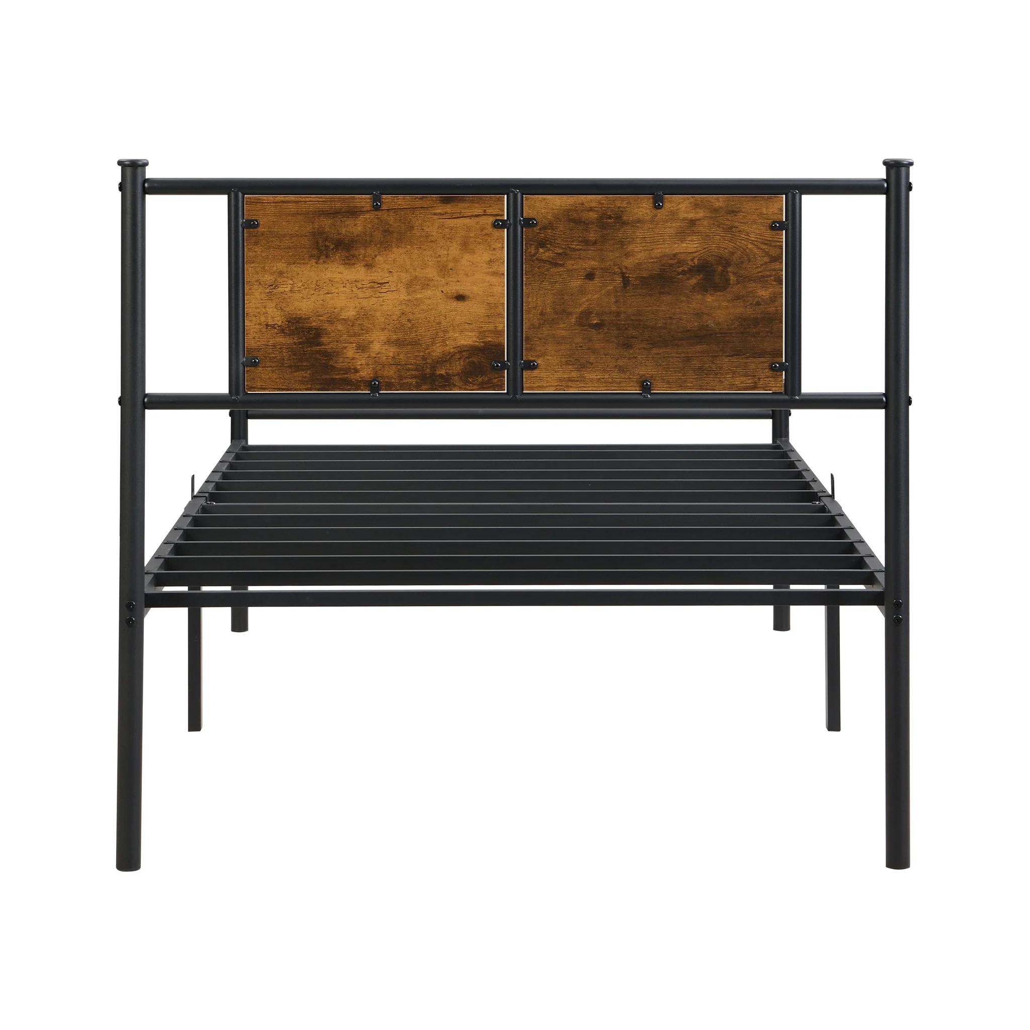 Modern Metal Bedframe With Headboard, Durable Steel Structure - Image 5