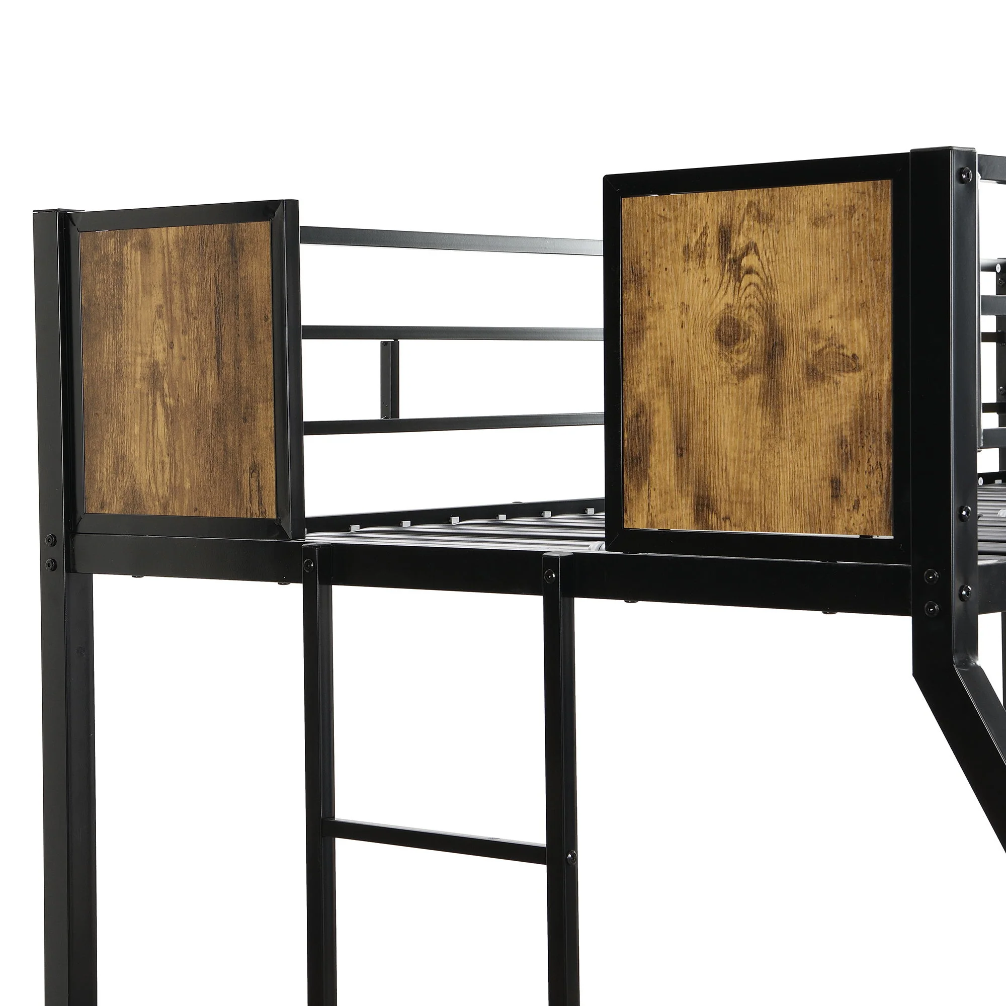Modern Metal Bunk Bed With Dual Side Ladder And Metal Desig - Image 4
