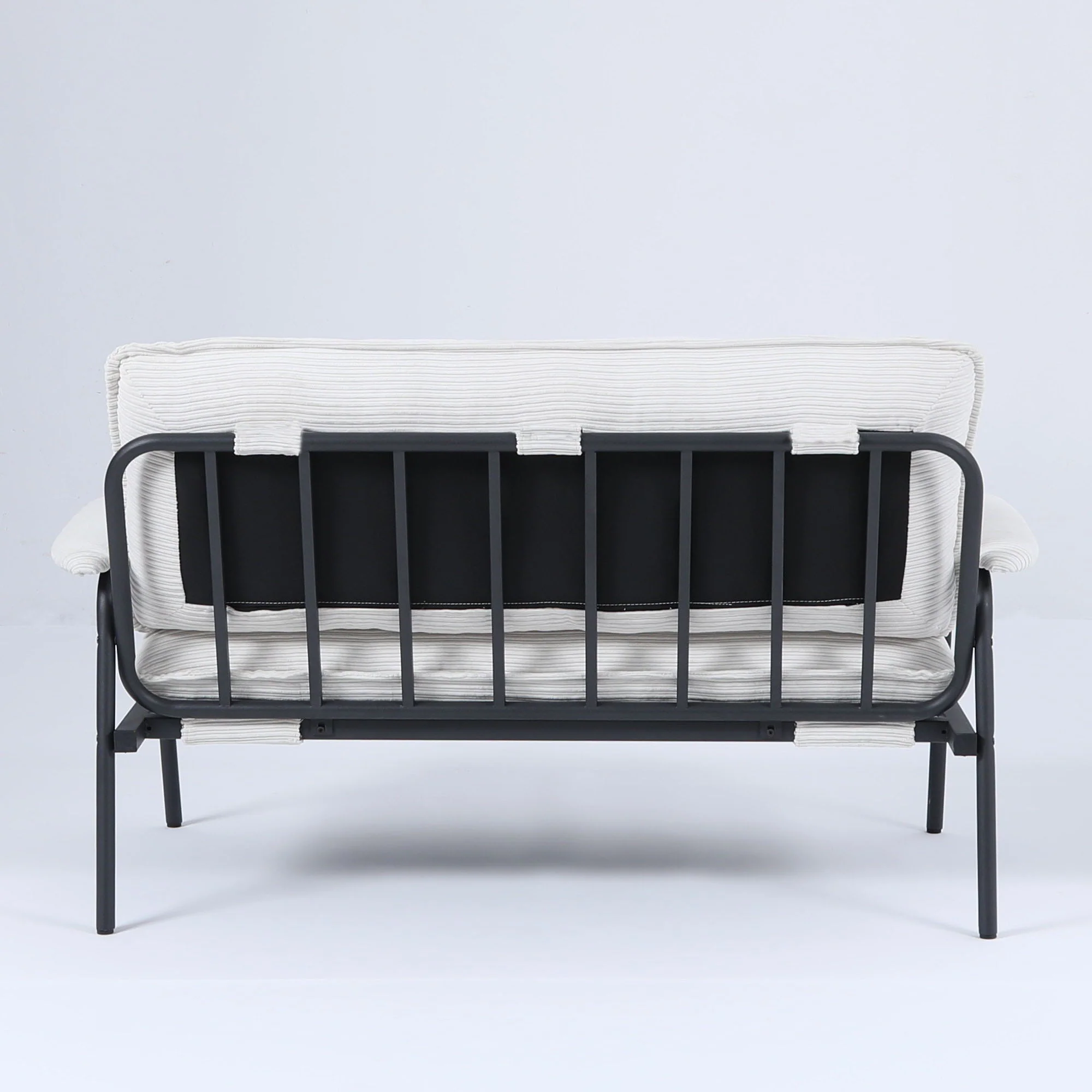 Modern Metal Frame Sofa With Sponge Filling For Compact Spaces And Versatile Use - Image 11