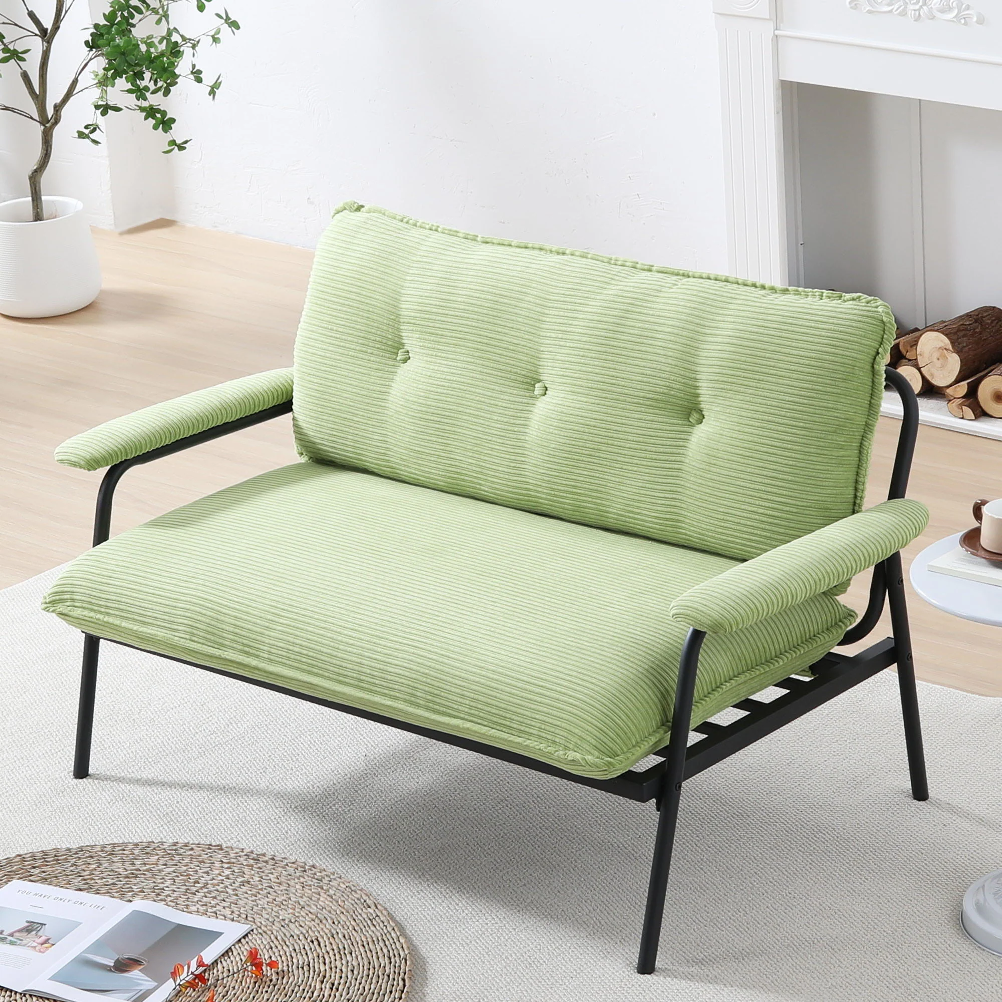 Modern Metal Frame Sofa With Sponge Filling For Compact Spaces And Versatile Use - Image 14