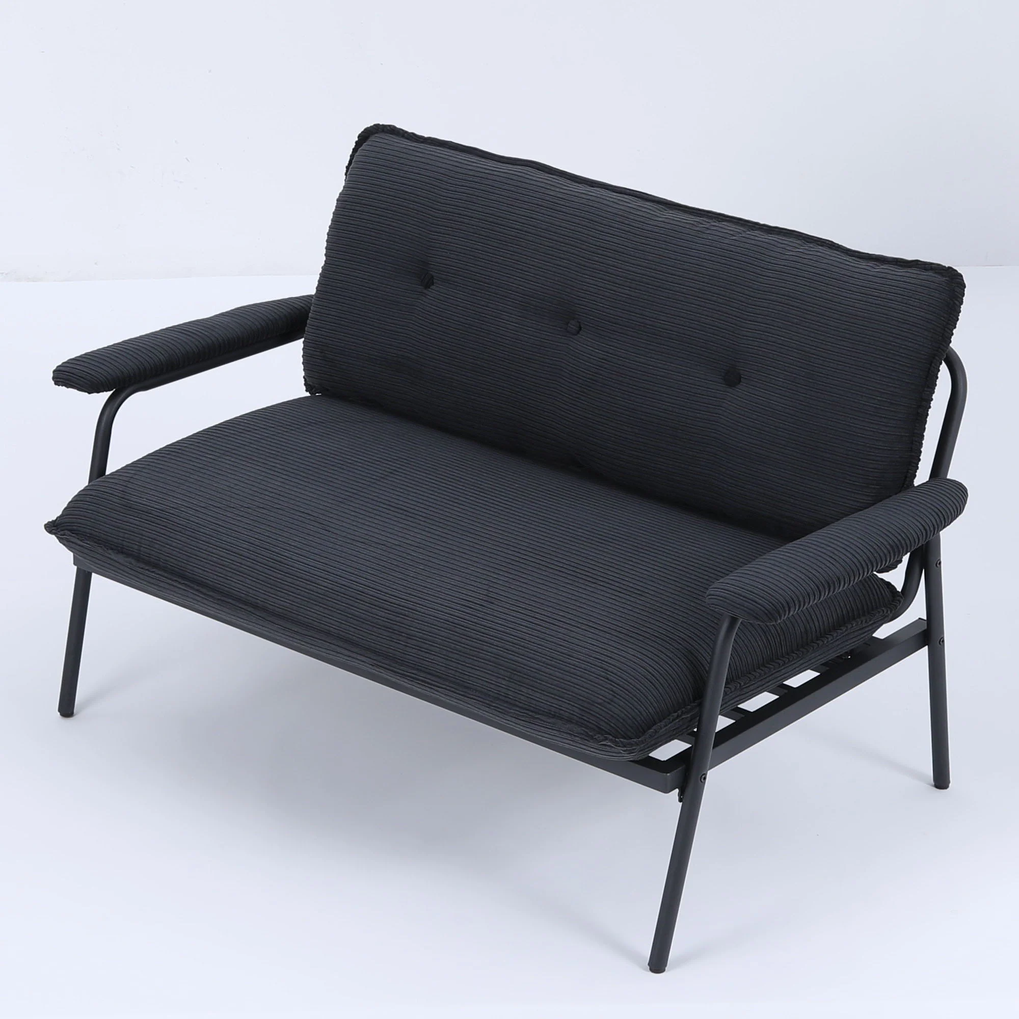 Modern Metal Frame Sofa With Sponge Filling For Compact Spaces And Versatile Use - Image 4
