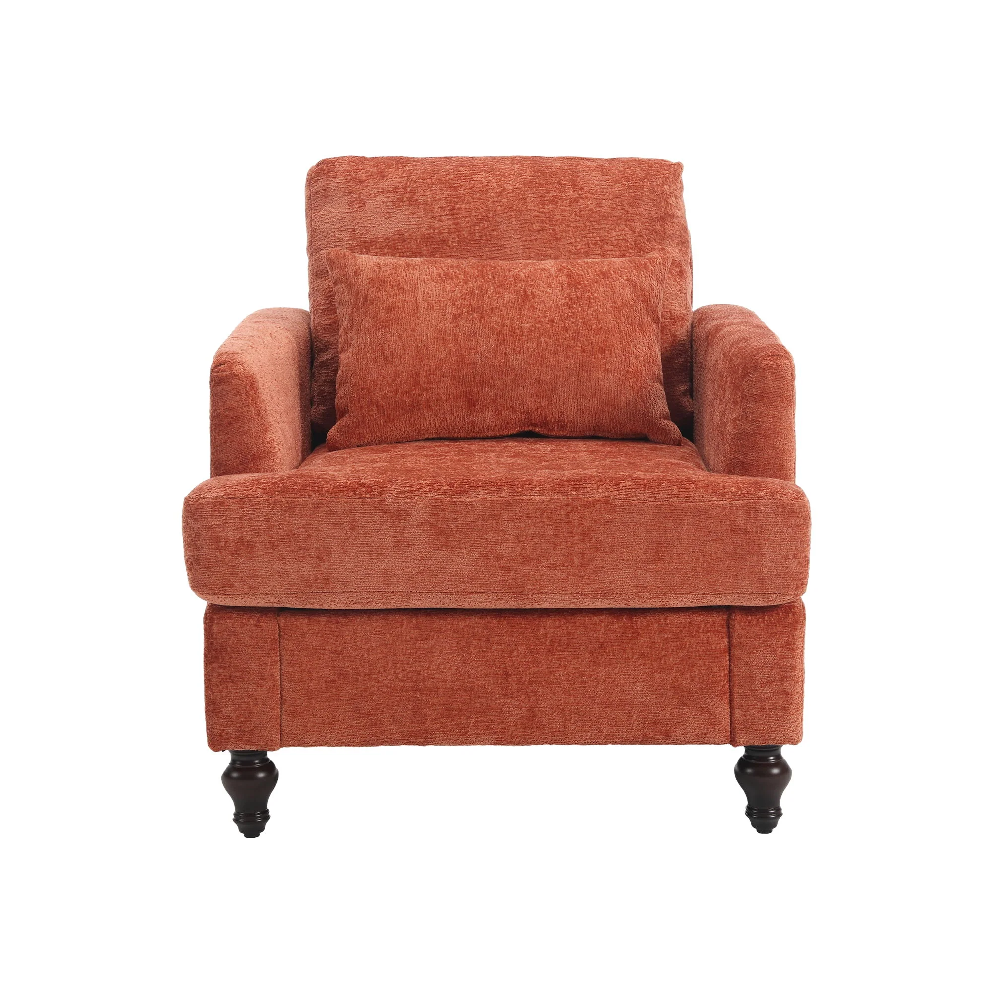 Modern Mid Century Wood Frame Armchair With Tufted Design - Image 20