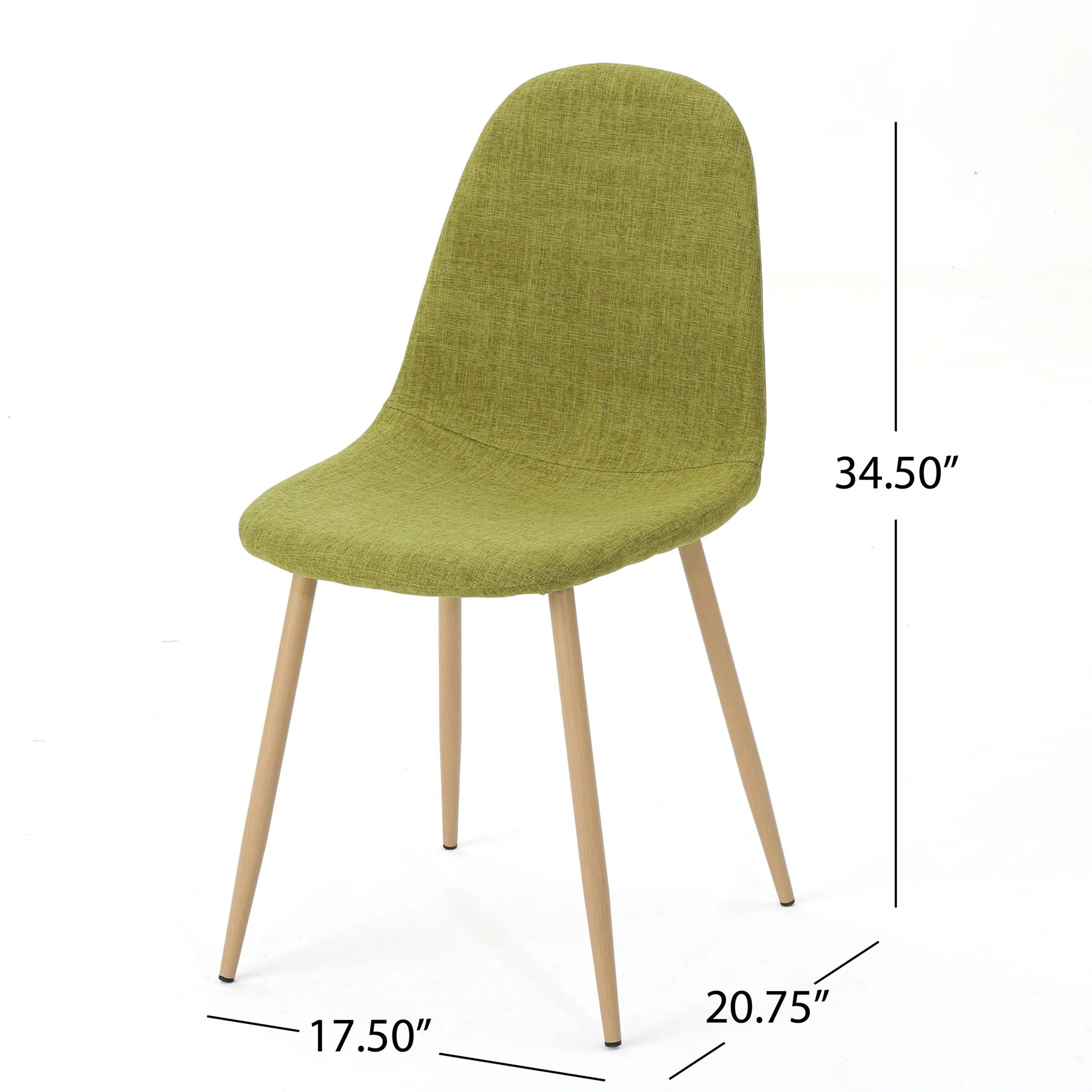 Modern Minimalist Fabric Dining Chair With Iron Legs - Image 12