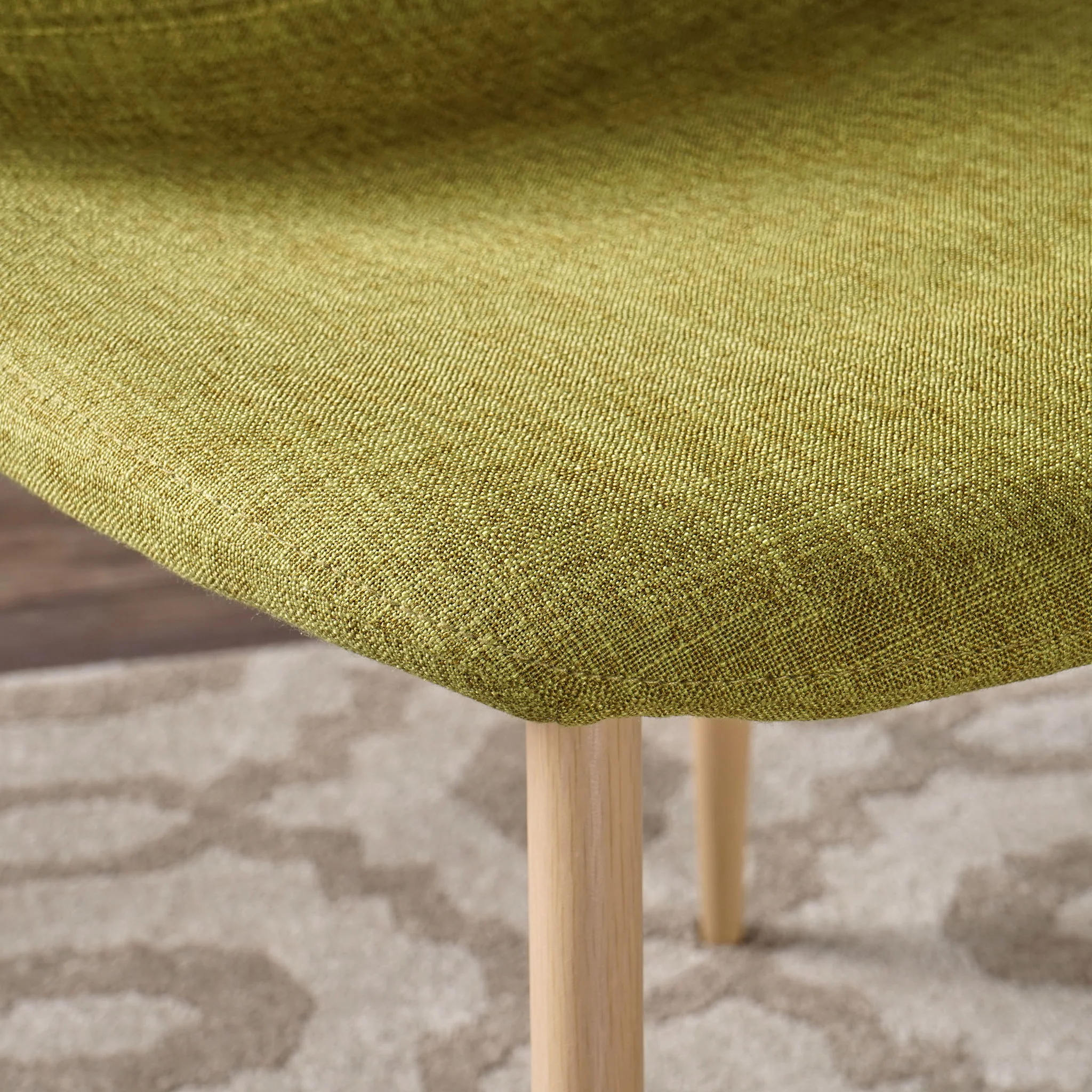 Modern Minimalist Fabric Dining Chair With Iron Legs - Image 6