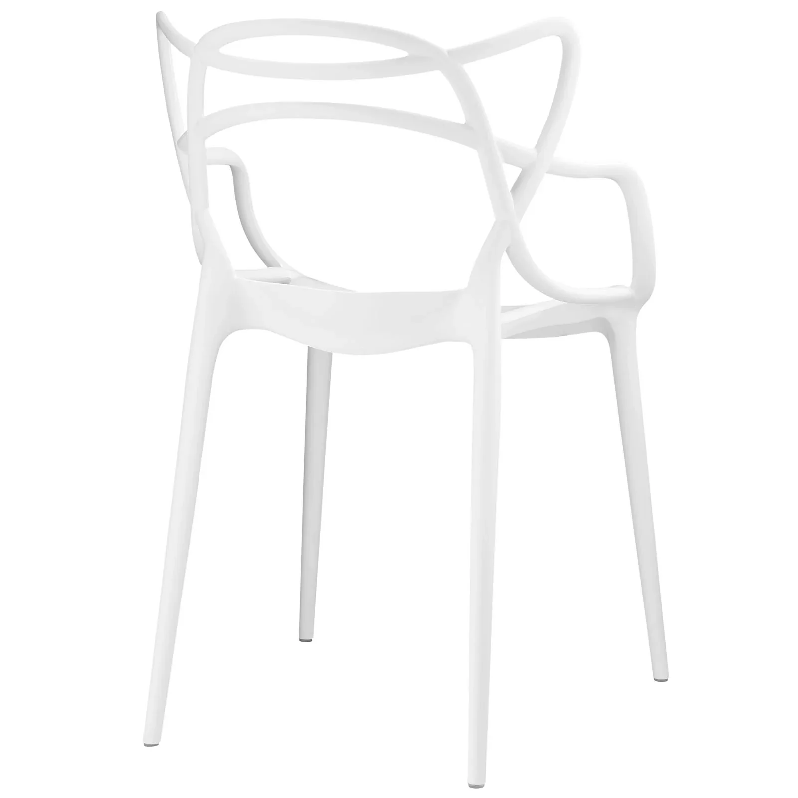 Modern Molded Plastic Dining Chairs Set of 2 - Image 11