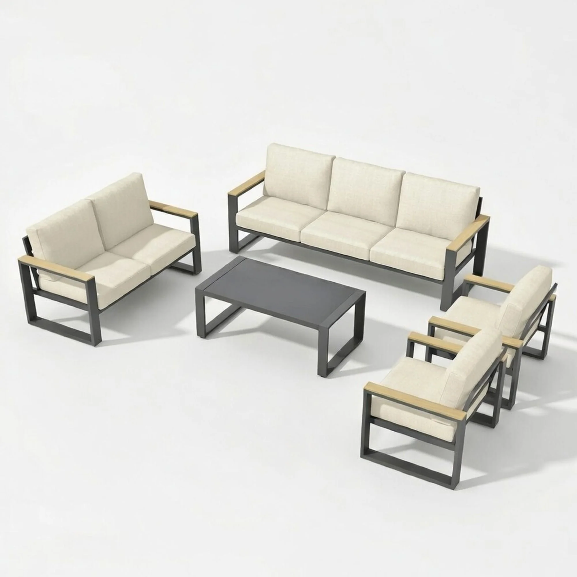 Modern Outdoor Sofa Set With Coffee Table - Image 39