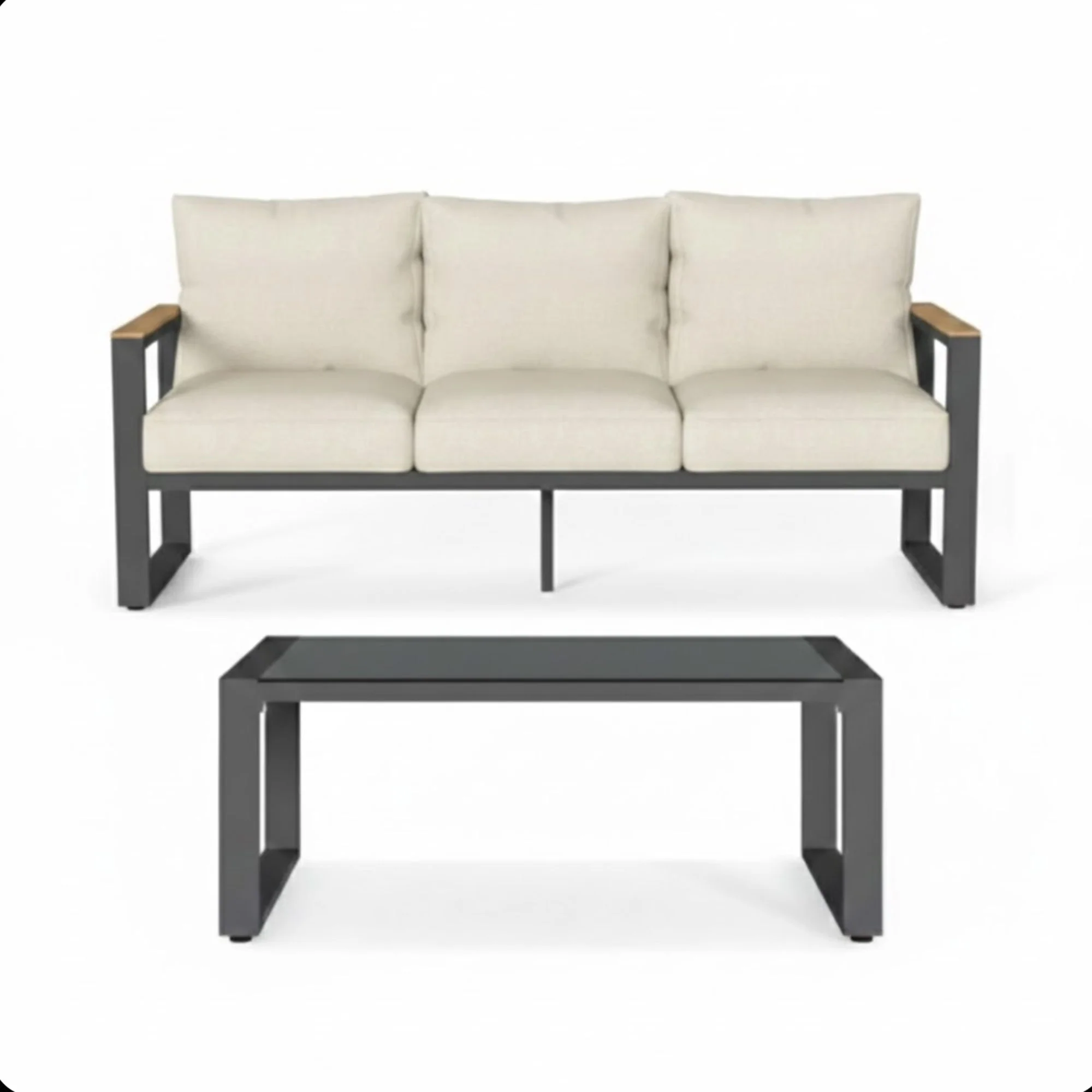 Modern Outdoor Sofa Set With Coffee Table - Image 42