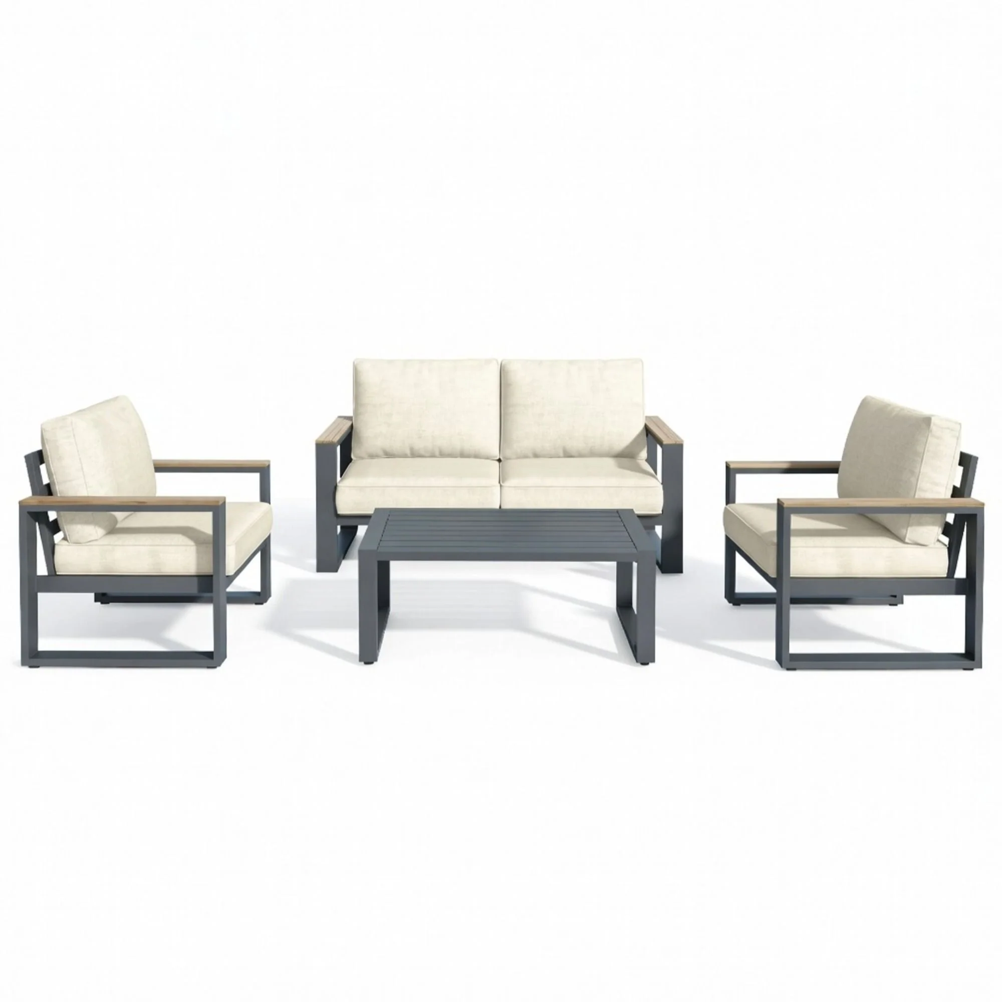 Modern Outdoor Sofa Set With Coffee Table - Image 53