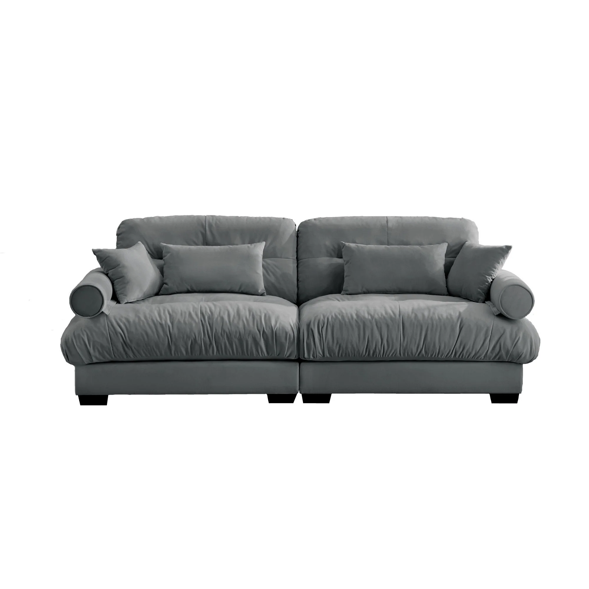 Modern Oversize Sofa With Cloud Like Comfort, Featuring Waist And Throw Pillows - Image 32