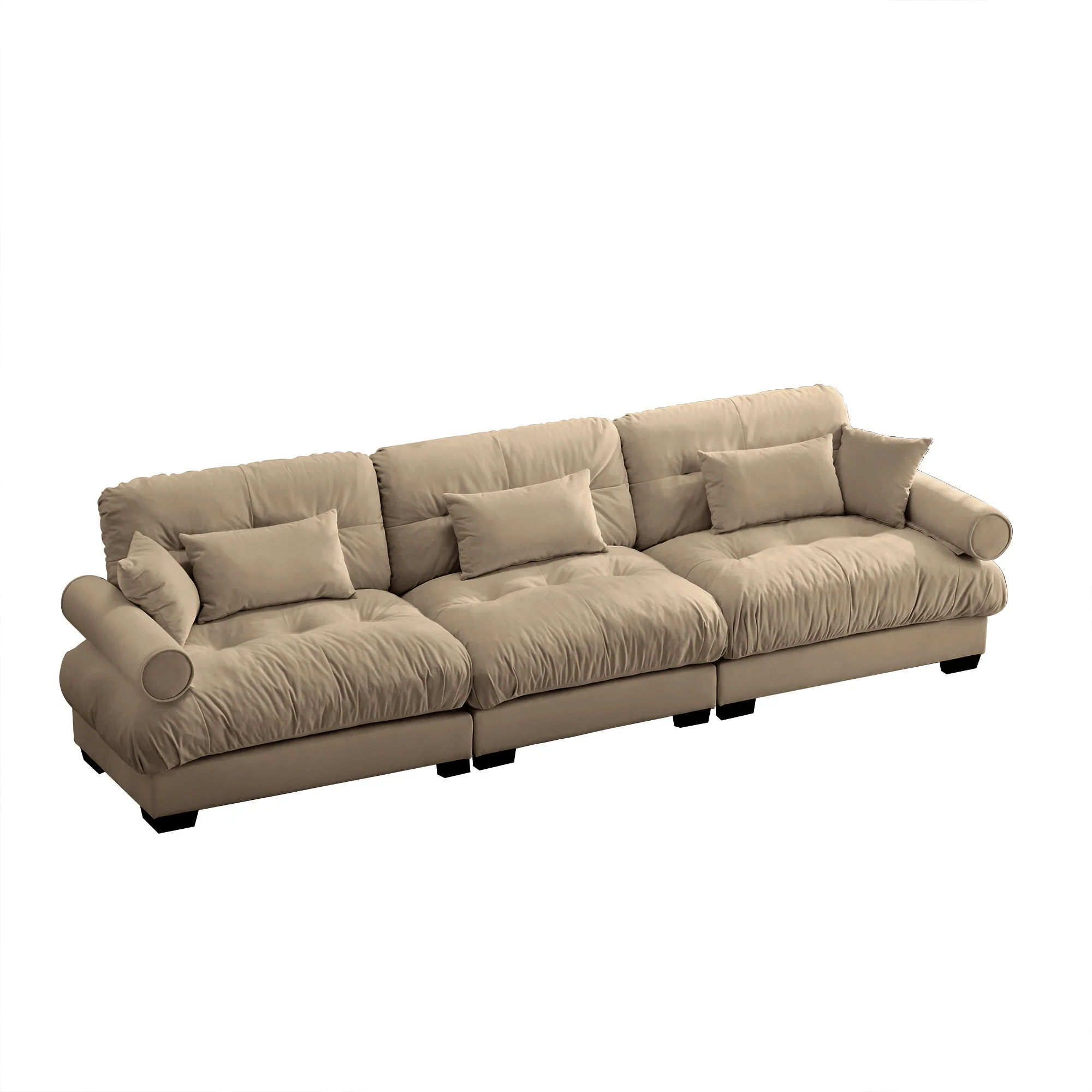 Modern Oversize Sofa With Cloud Like Comfort, Featuring Waist And Throw Pillows - Image 56