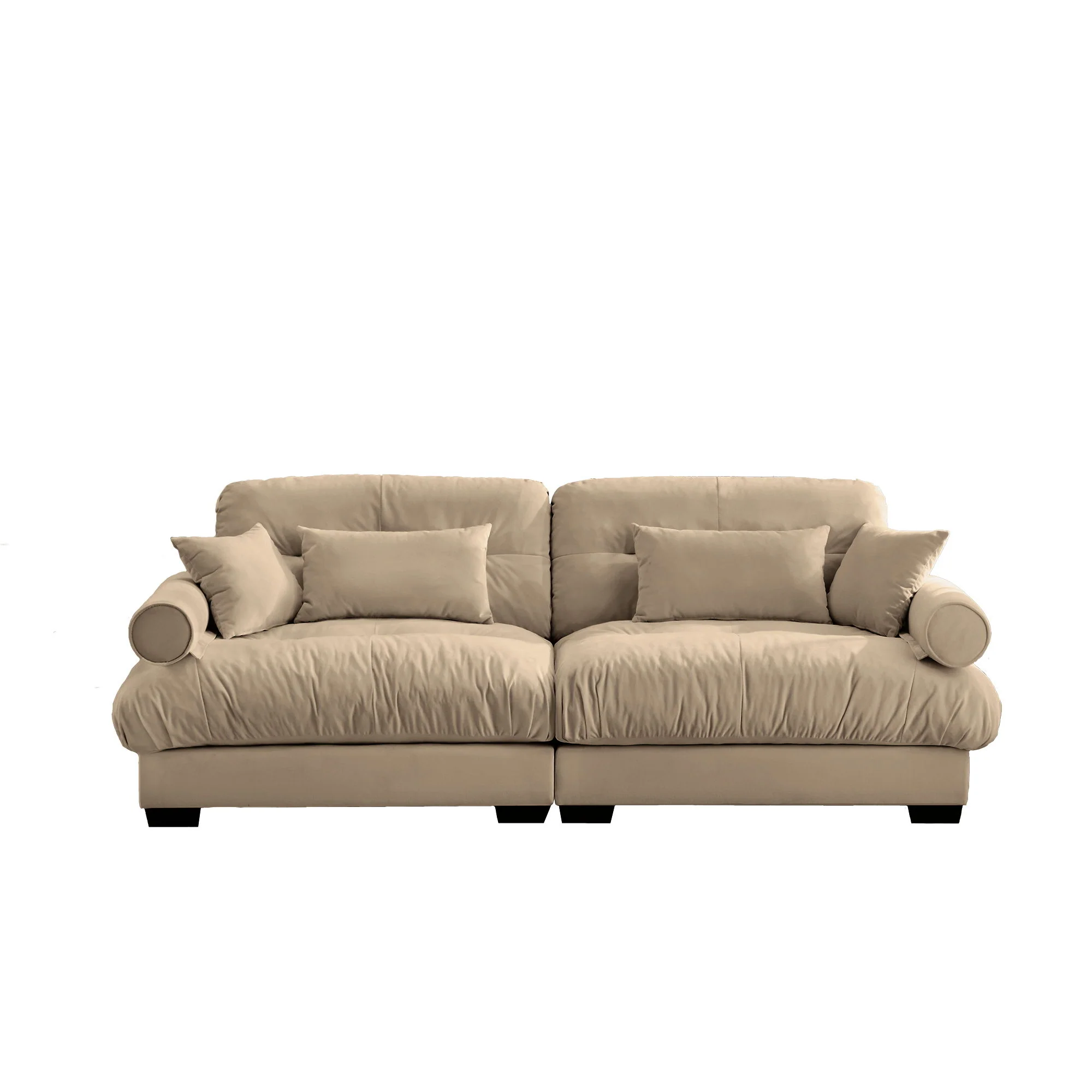 Modern Oversize Sofa With Cloud Like Comfort, Featuring Waist And Throw Pillows - Image 59