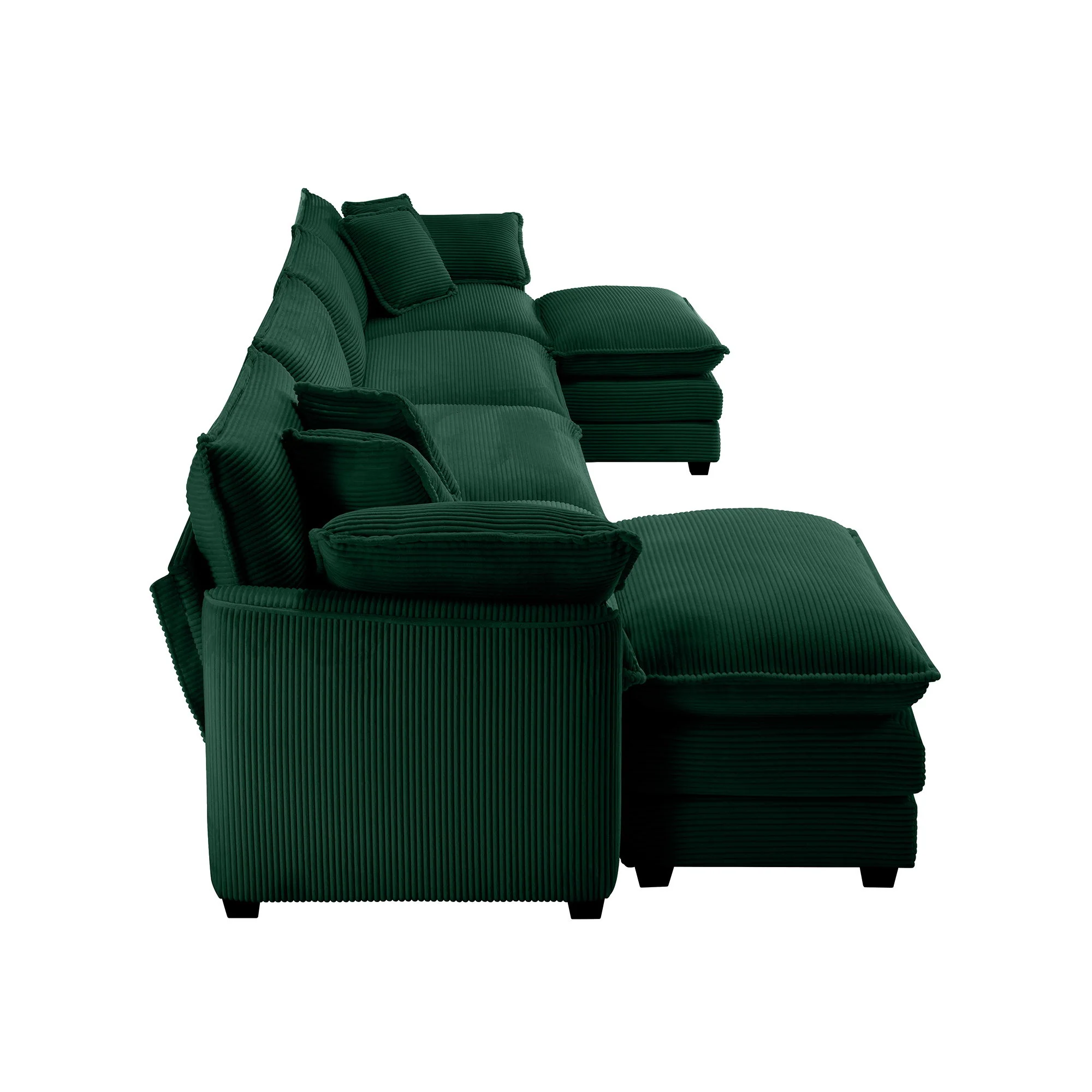 Modern Oversized Modular Cushion Sofa With Ottoman, Low Back, Deep Seating Sofa Set - Image 109