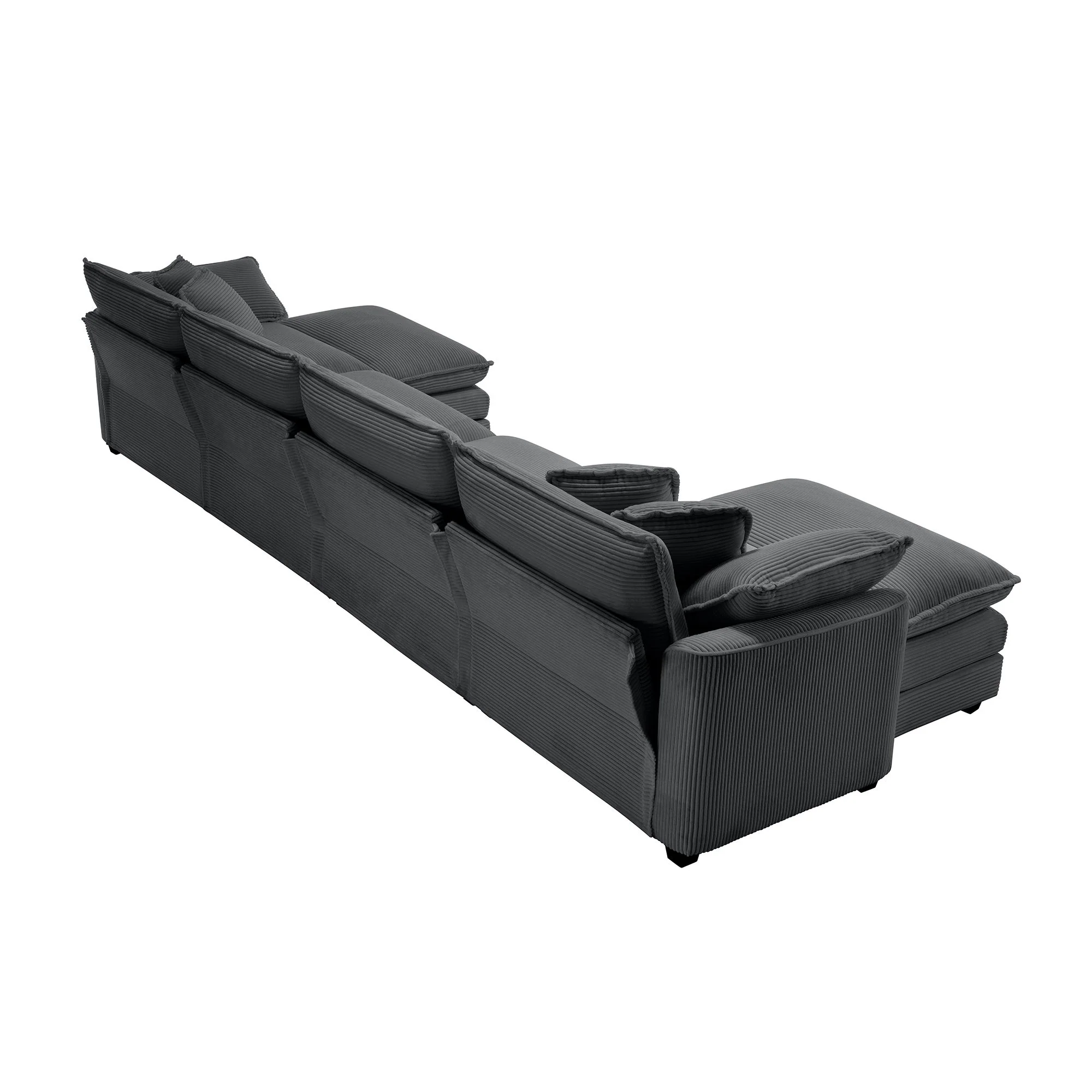 Modern Oversized Modular Cushion Sofa With Ottoman, Low Back, Deep Seating Sofa Set - Image 114