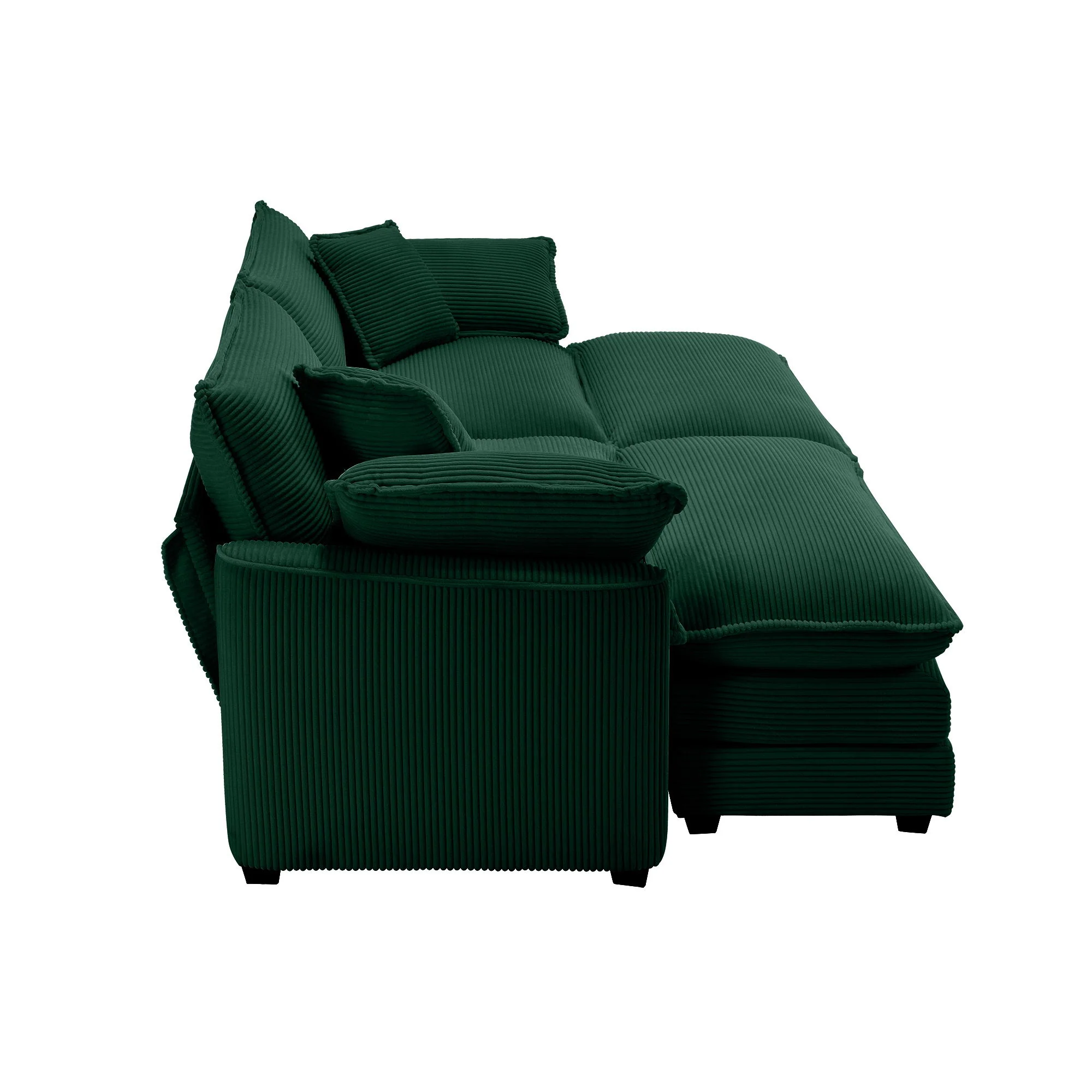 Modern Oversized Modular Cushion Sofa With Ottoman, Low Back, Deep Seating Sofa Set - Image 173