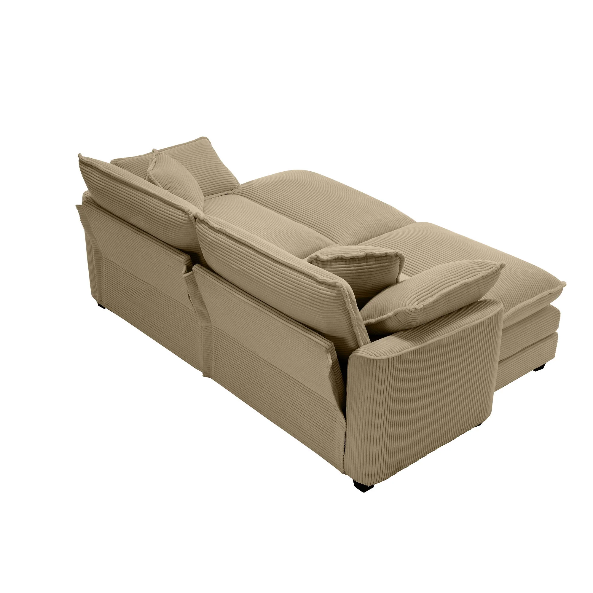 Modern Oversized Modular Cushion Sofa With Ottoman, Low Back, Deep Seating Sofa Set - Image 205