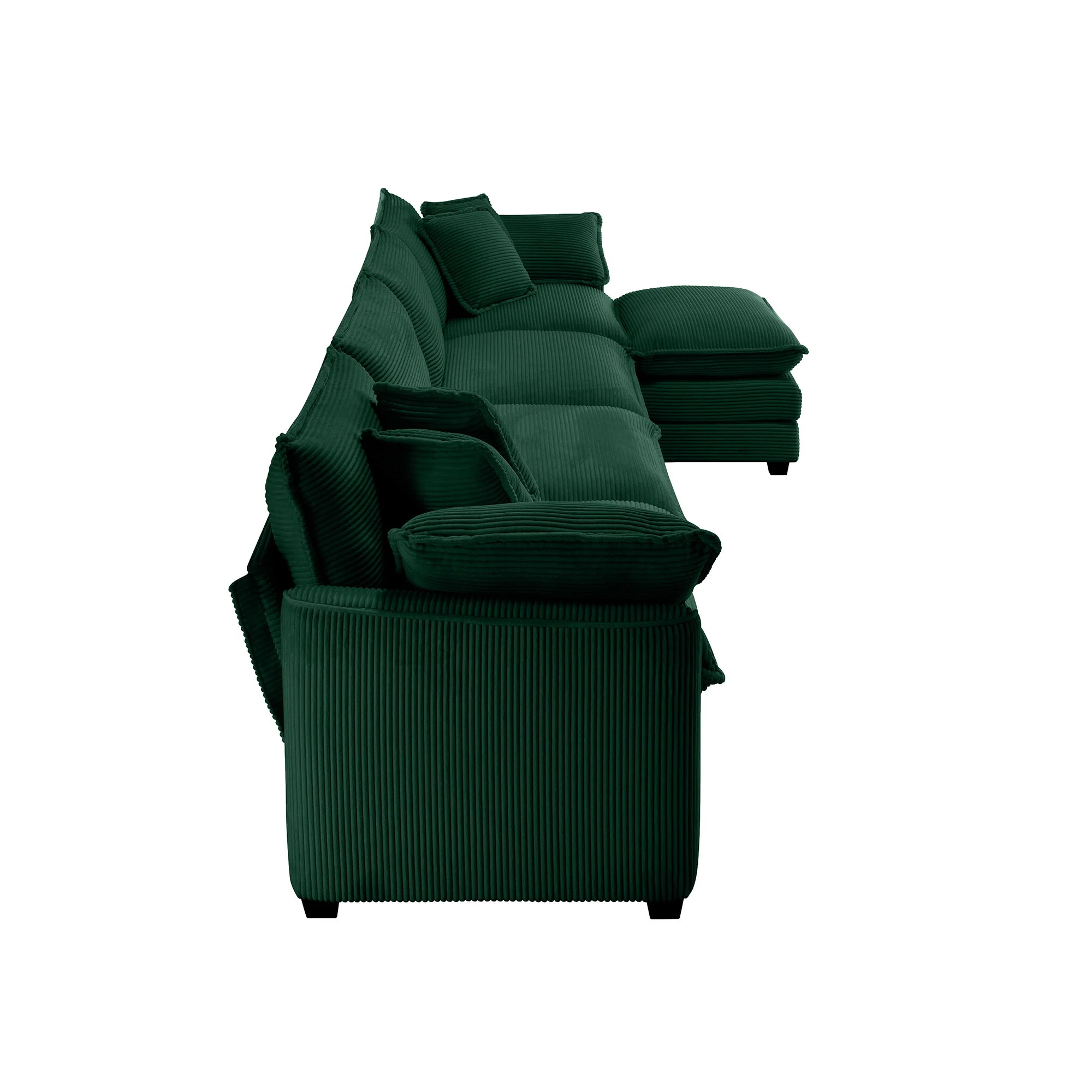 Modern Oversized Modular Cushion Sofa With Ottoman, Low Back, Deep Seating Sofa Set - Image 97