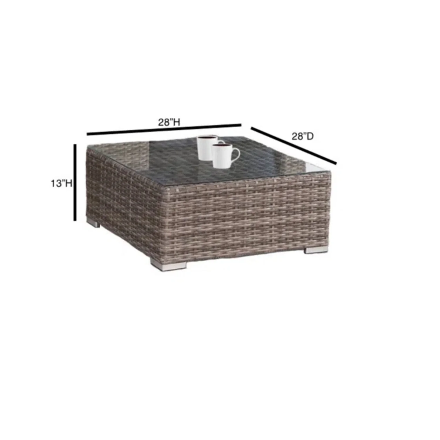 Modern Patio Rattan Sectional Set With Cushions - Image 67