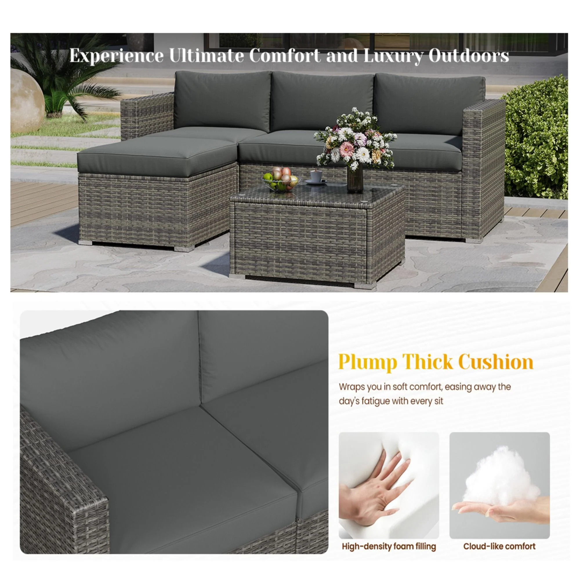 Modern Patio Set With Coffee Table - Image 15