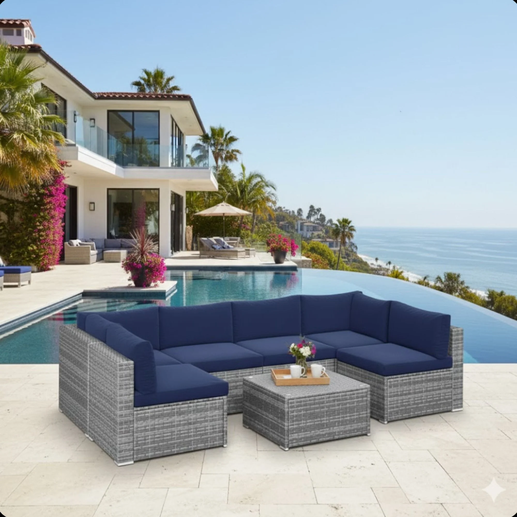 Modern Patio Set With Coffee Table - Image 33