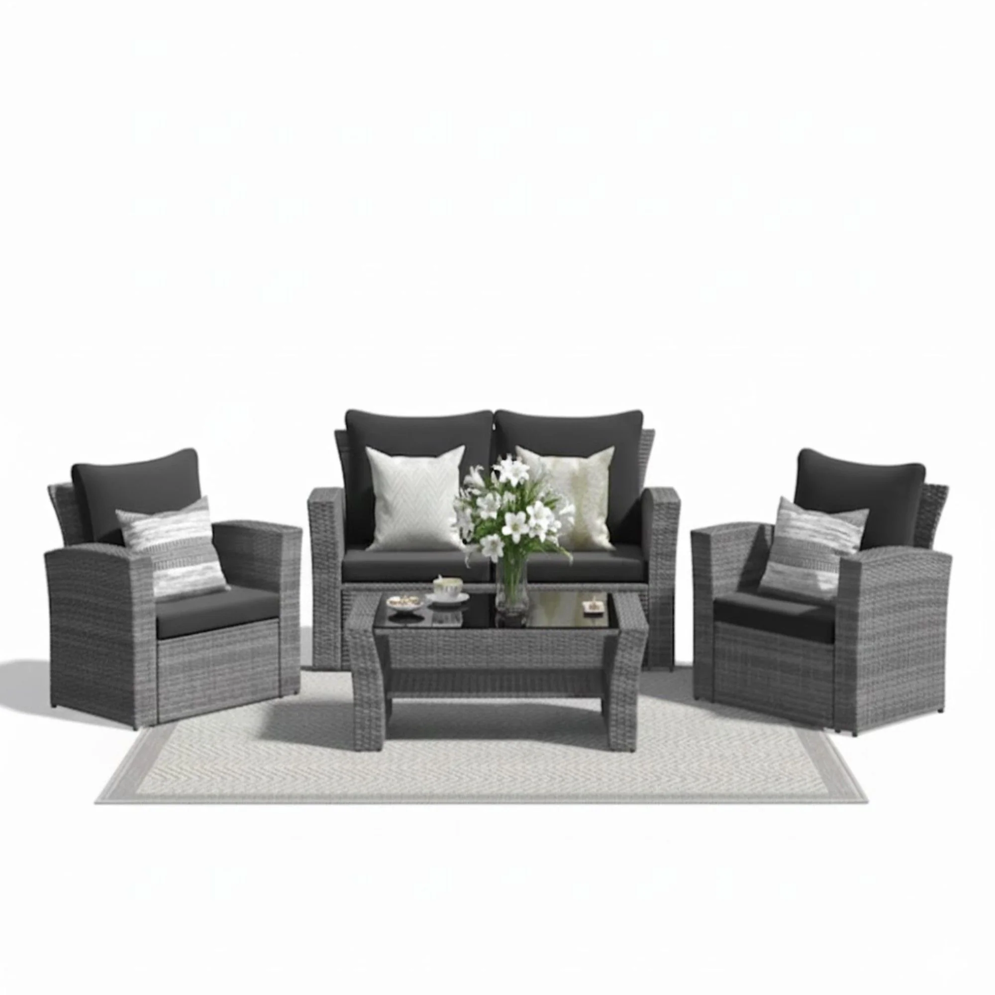 Modern Patio Set With Table And Cushions - Image 14