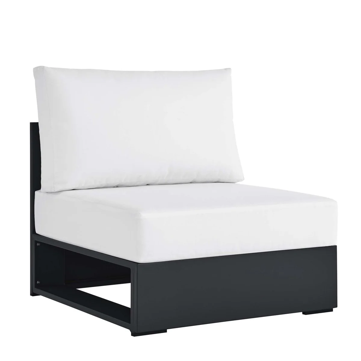 Modern Powder-Coated Aluminum Outdoor Modular Armless Chair for Patio and Garden Seating - Image 19