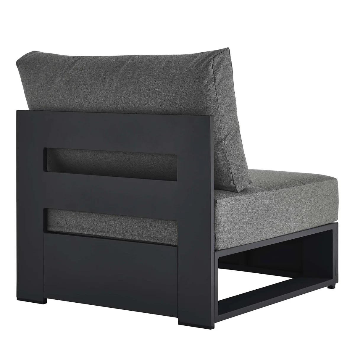 Modern Powder-Coated Aluminum Outdoor Modular Armless Chair for Patio and Garden Seating - Image 6