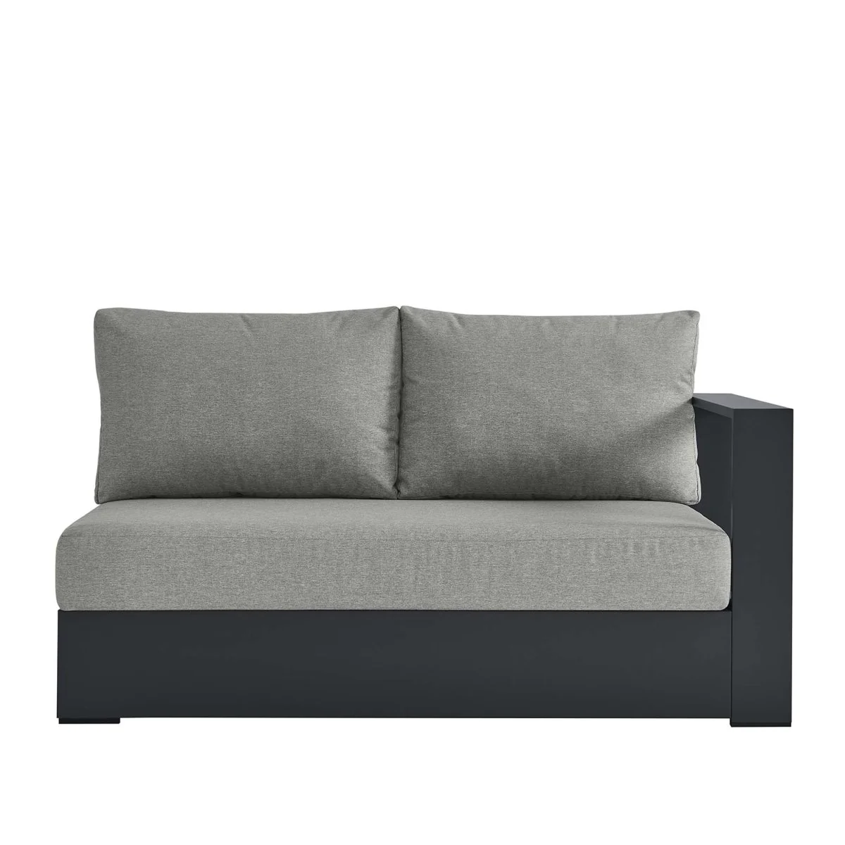 Modern Powder-Coated Aluminum Outdoor Right-Facing Loveseat for Patio and Deck - Image 16