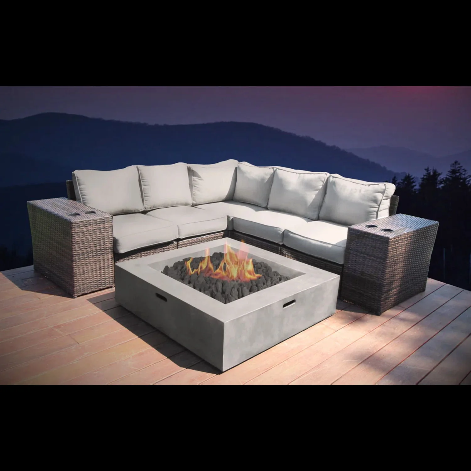 Modern Rattan Wicker Seating Group With Cushions - Image 29