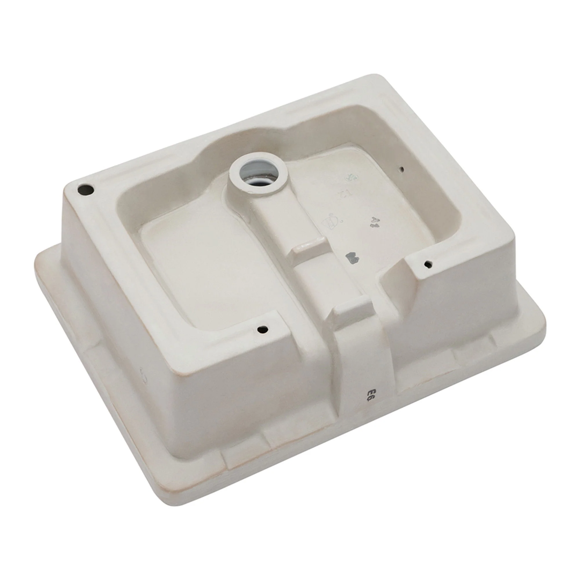 Modern Rectangular Undermount Bathroom Sink With Overflow Ceramic - Image 13