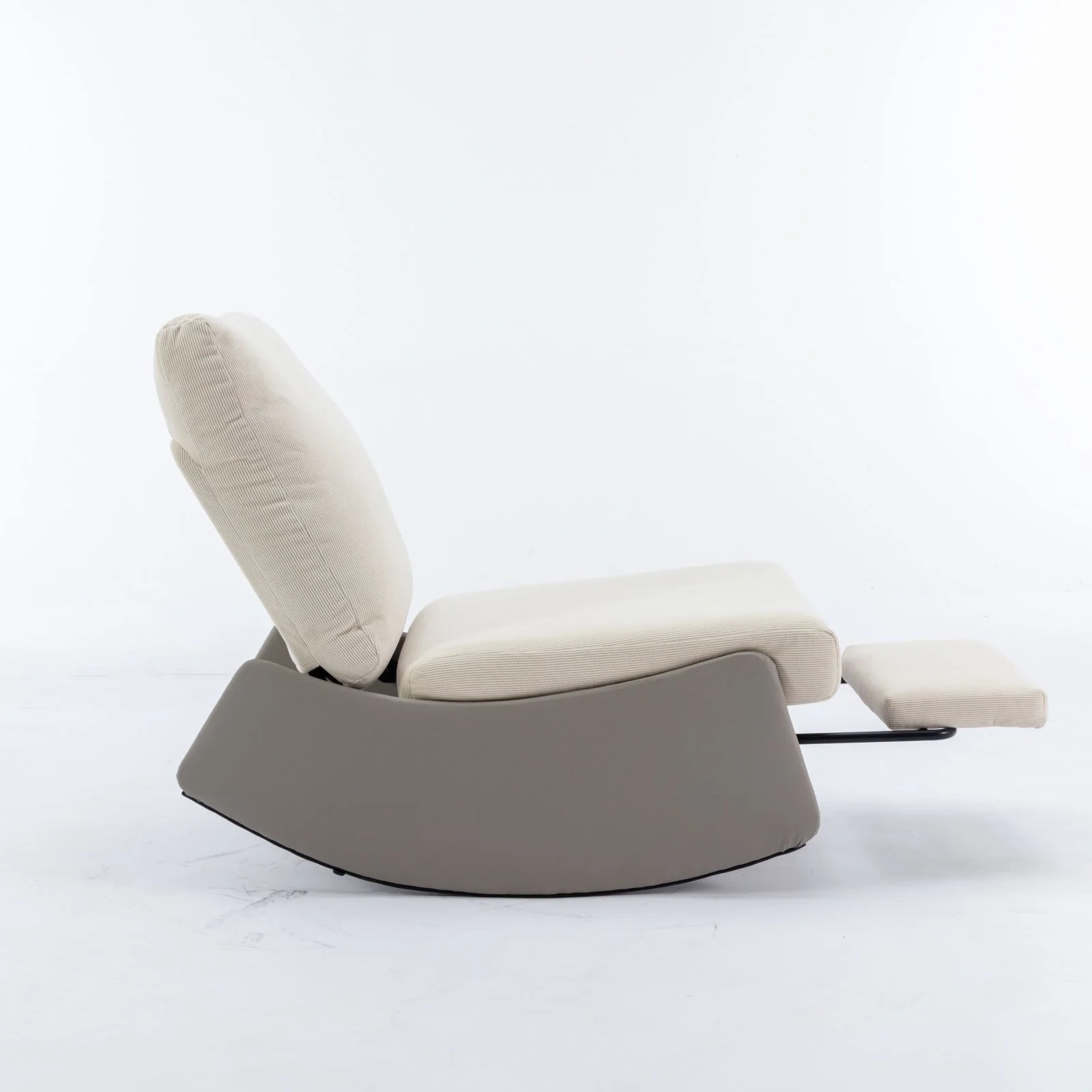Modern Rocking Chair Recliner, Comfy Rocker Nursery Chair With Footrest, Accent Reading Chair, Upholstered Lounge Chair For Relaxing, Resting, Soft Padded Rocker For Indoor Living Room Bedroom - Image 10