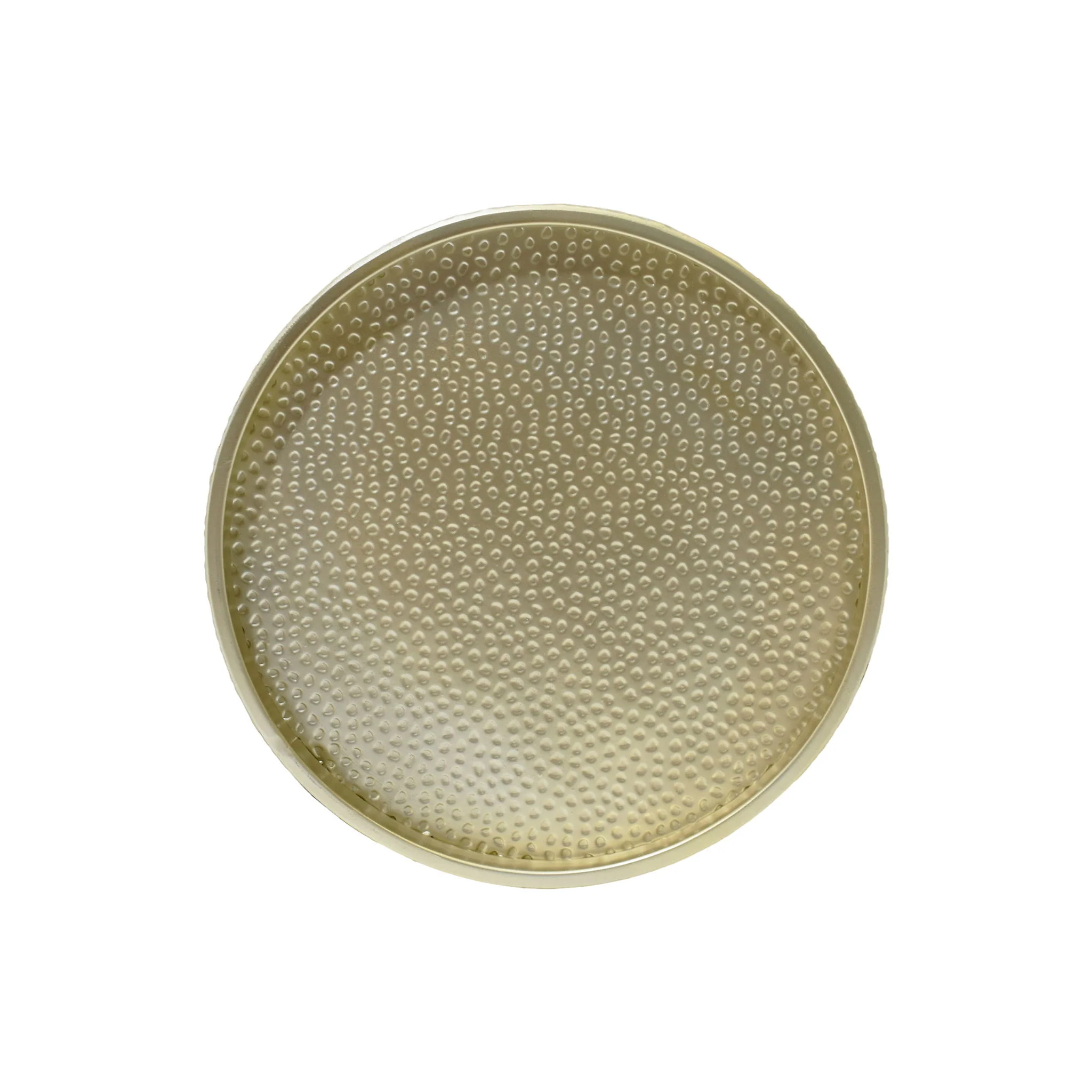 Modern Round Accent Table With Hammered Surface - Image 13