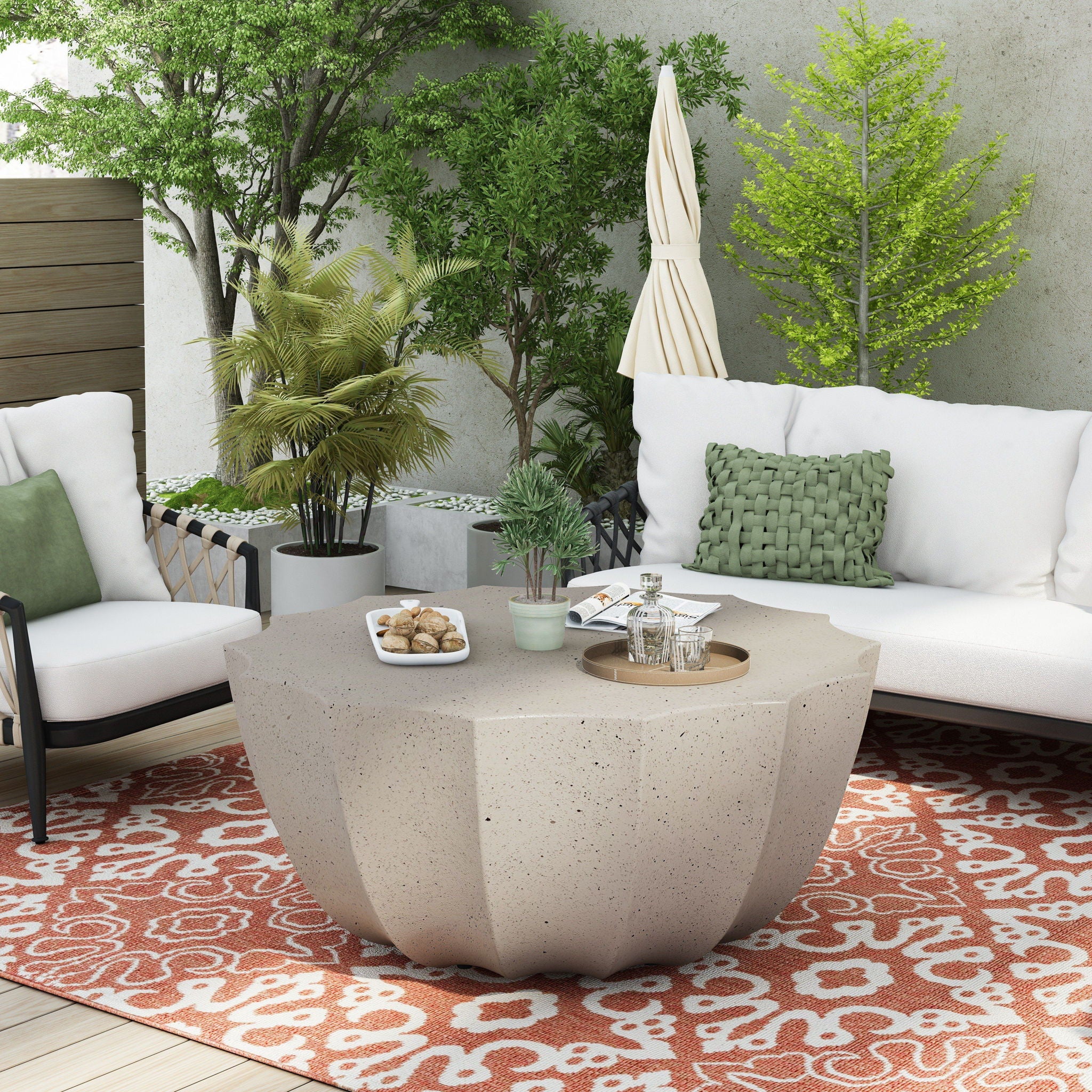 Modern Round Coffee Table For Indoor / Outdoor - Image 12