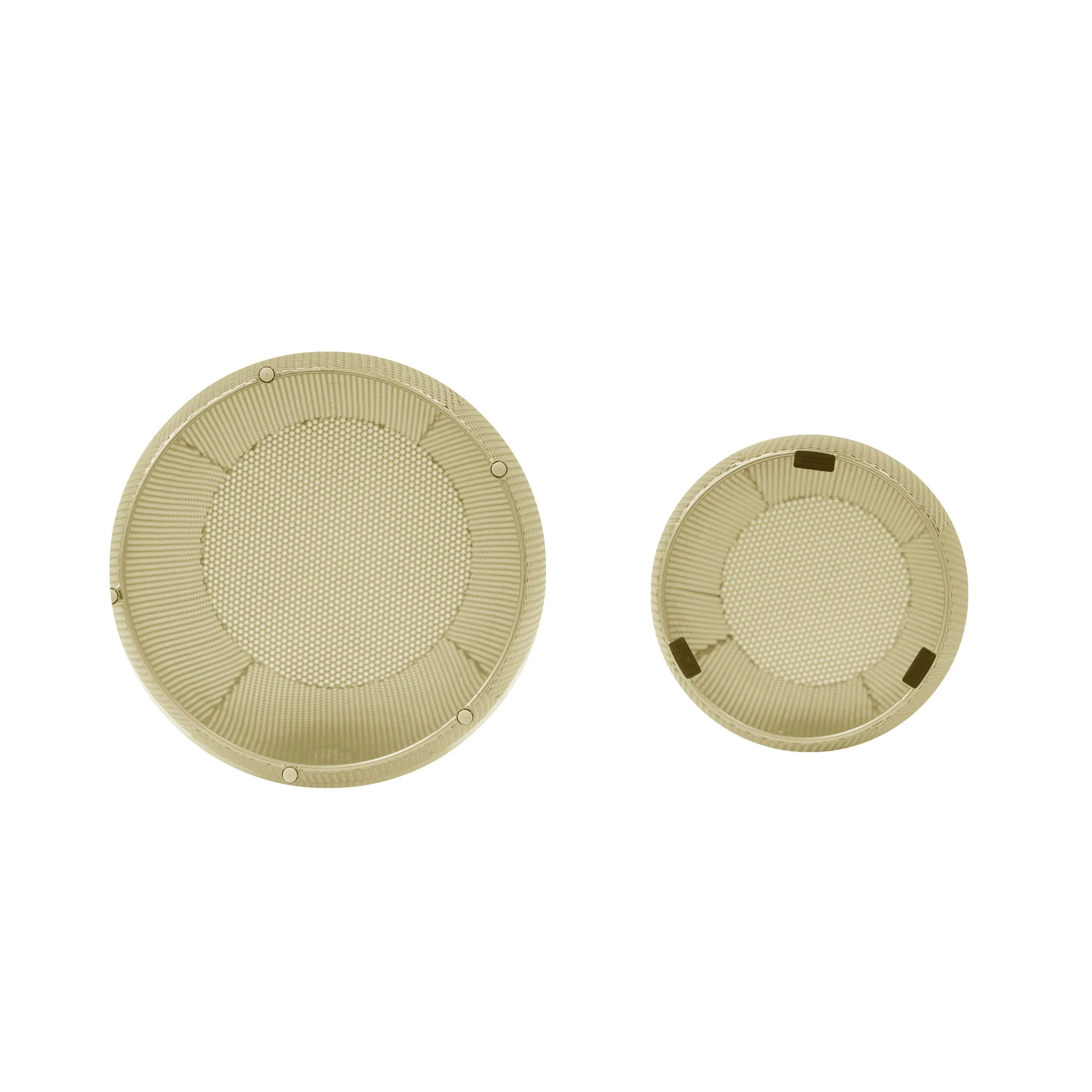 Modern Round Metal Hollow Side Table Set With Openwork Design - Gold - Image 5
