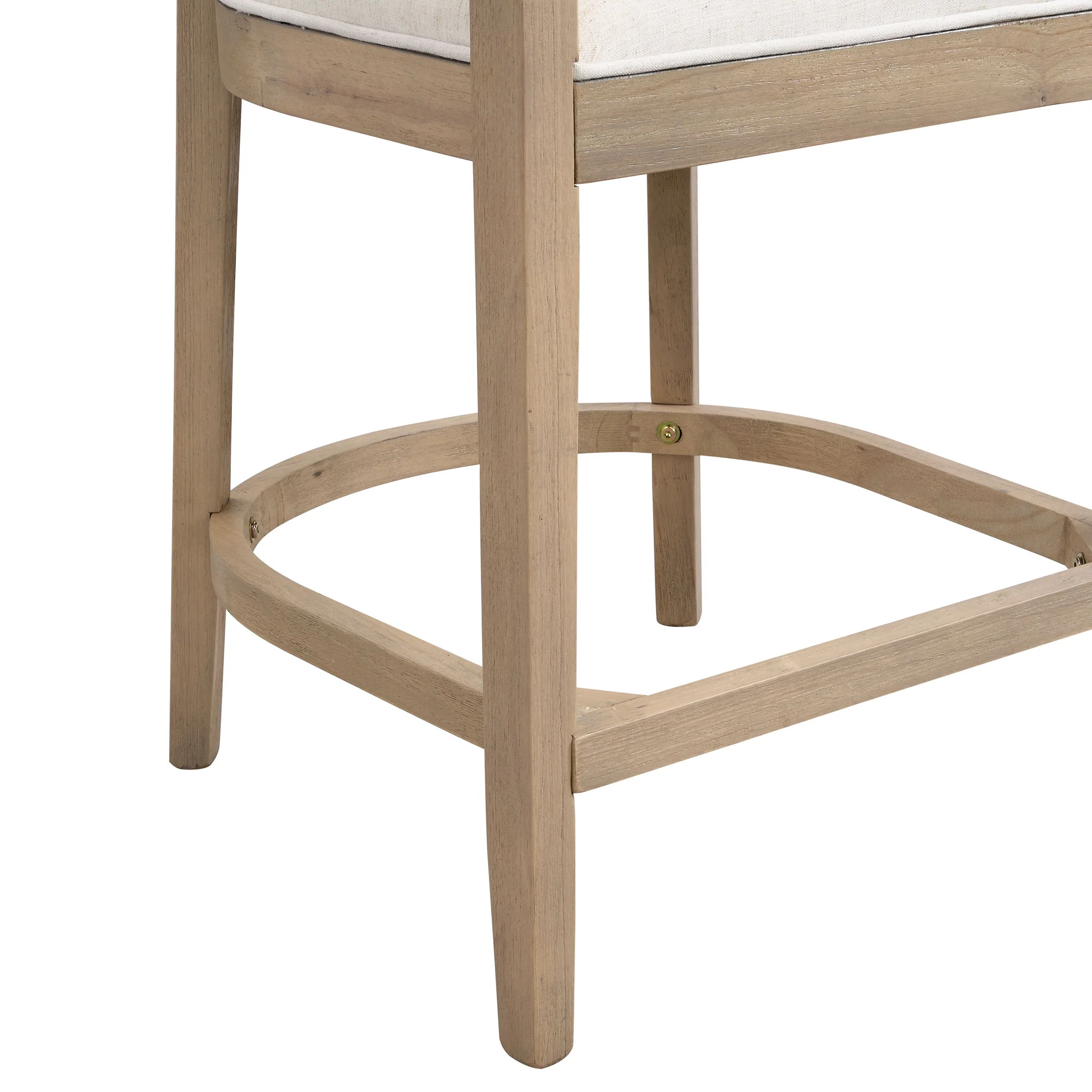 Modern Rubberwood Counter Stool Set With Upholstered Seats - Image 23