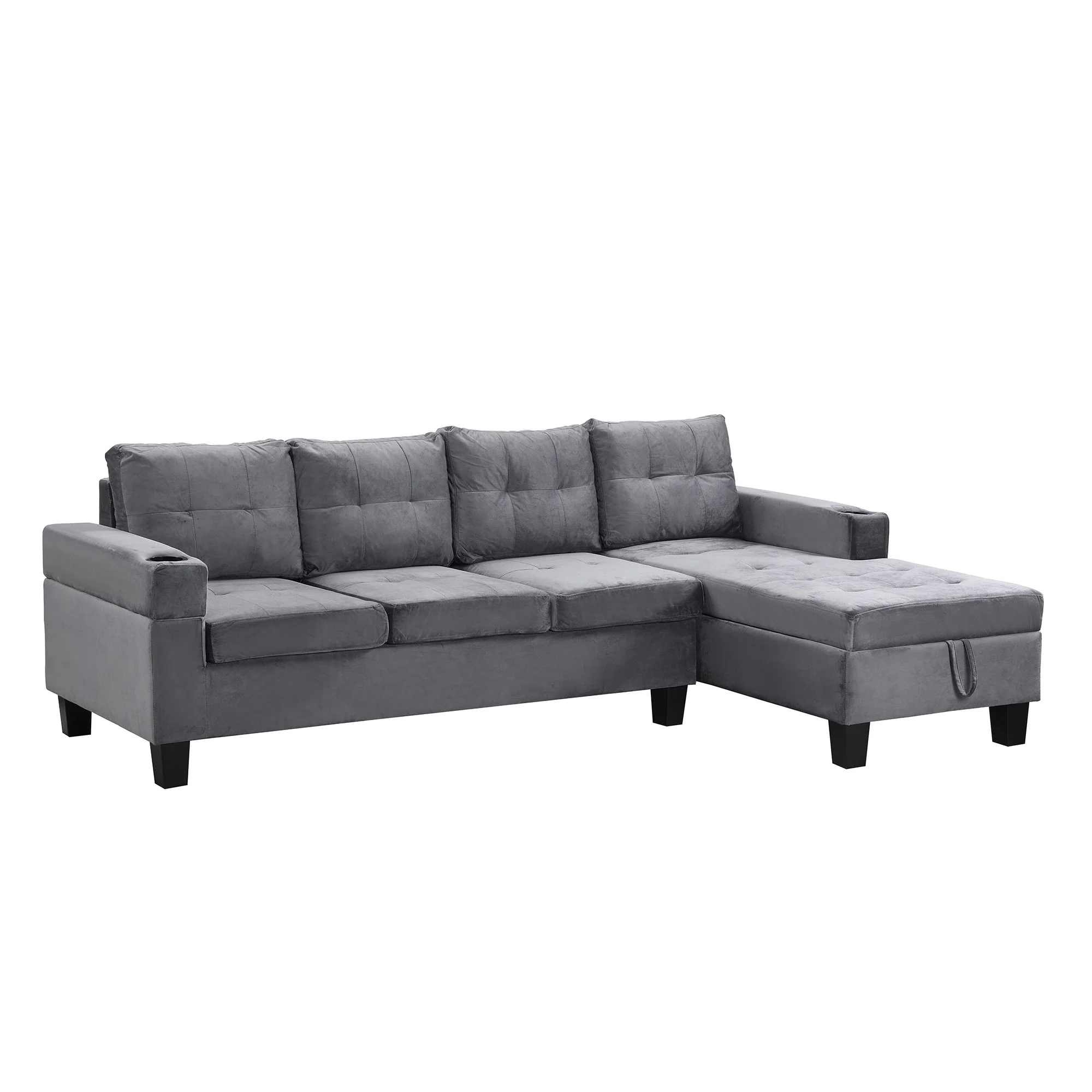 Modern Sectional Sofa Set With L Shape Chaise Lounge And Storage - Image 2