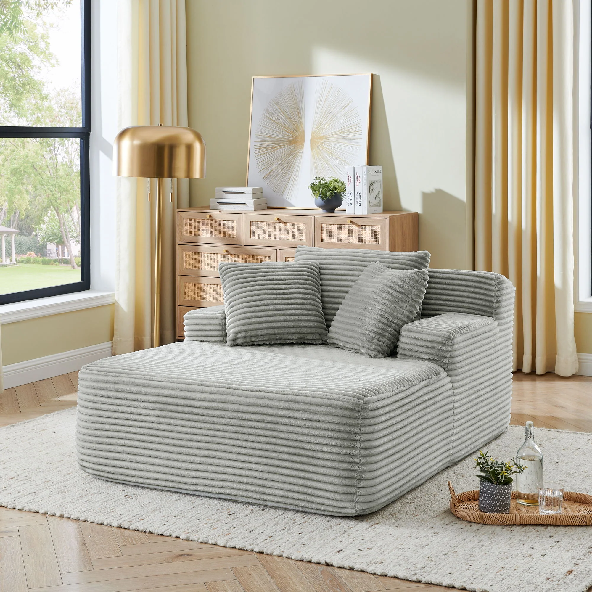 Modern Single Lazy Sofa Lounge Chair With High Density Foam - Image 5