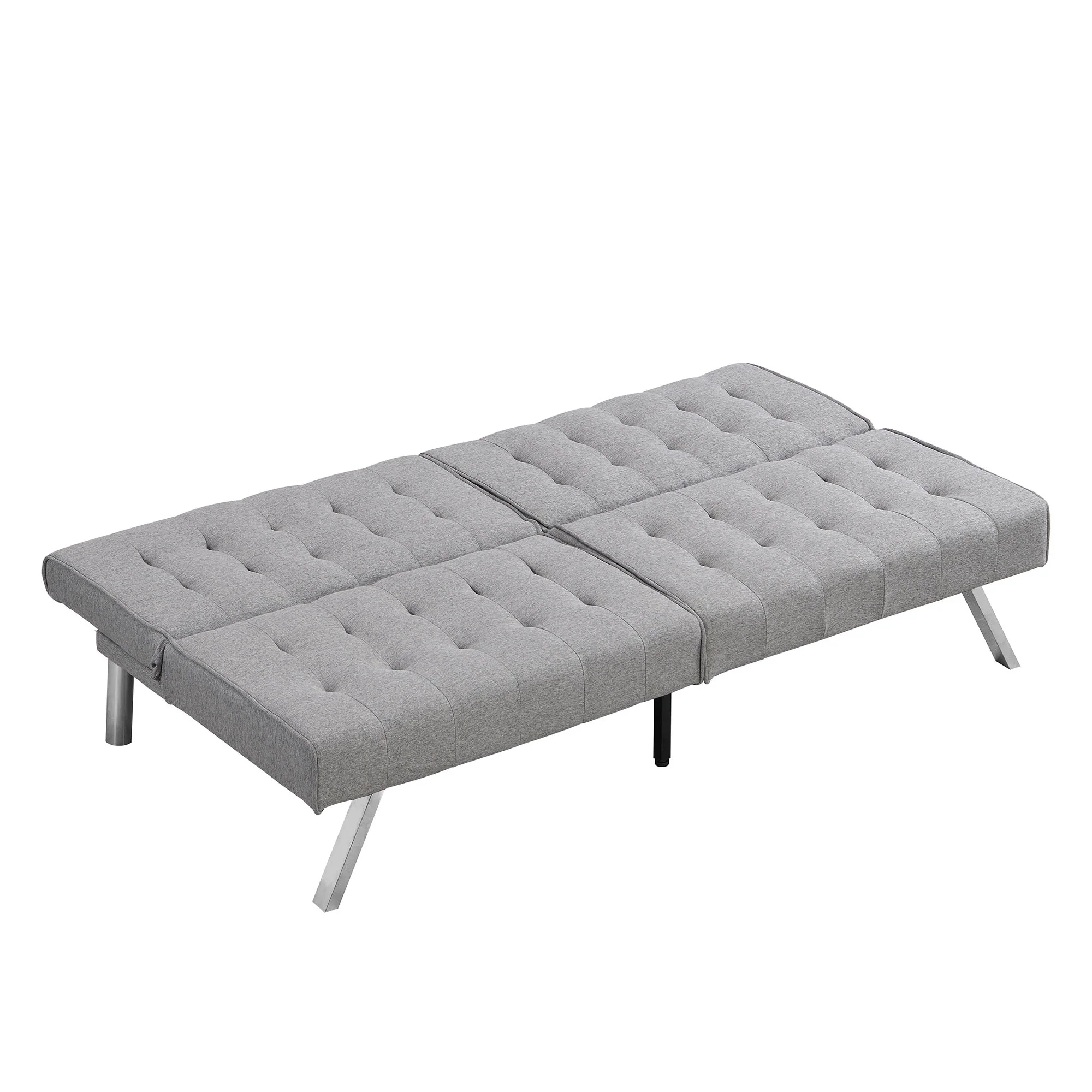 Modern Sofa Bed With Wood Frame And Stainless Legs - Image 21