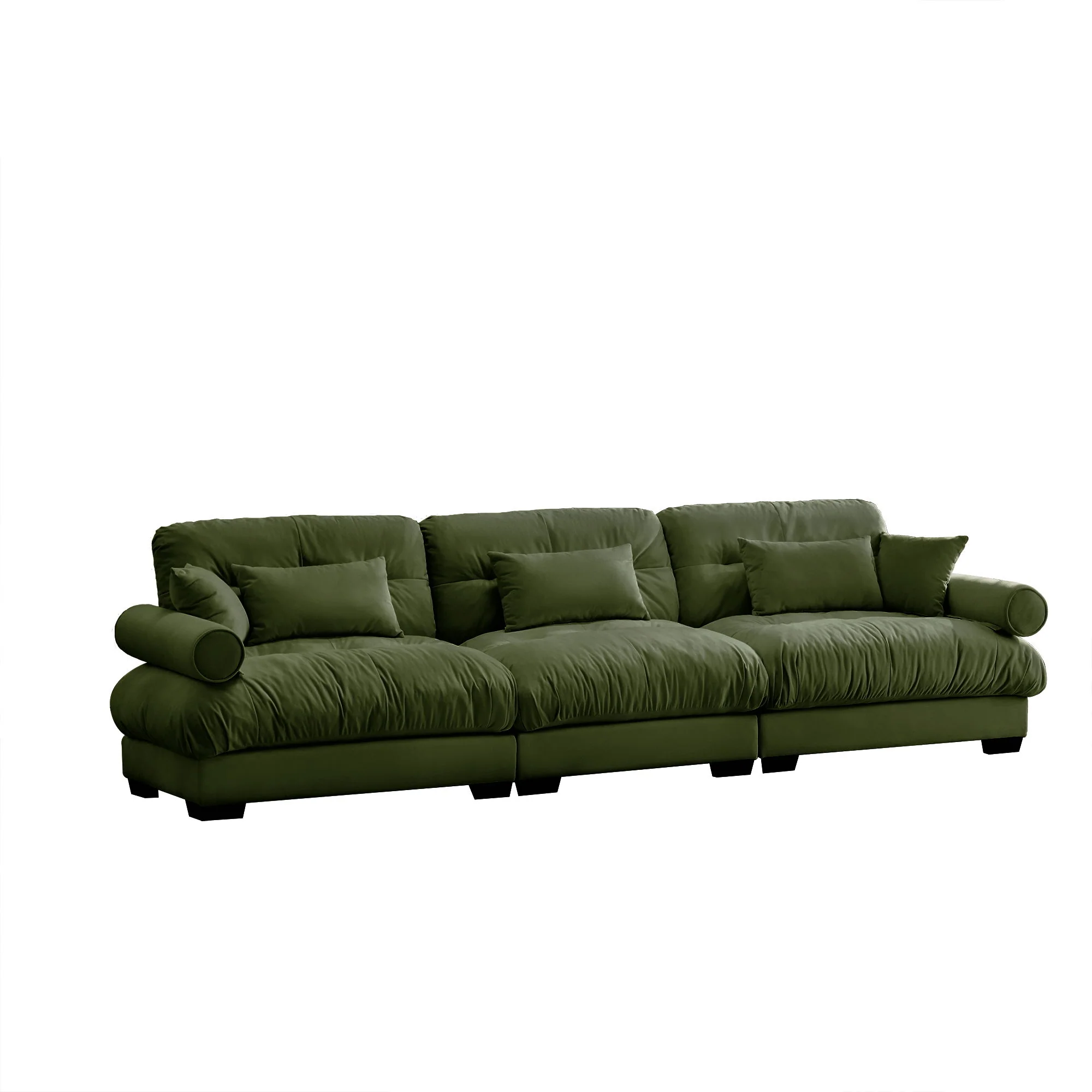Modern Sofa With Bolstered Armrests And Pillows - Image 44