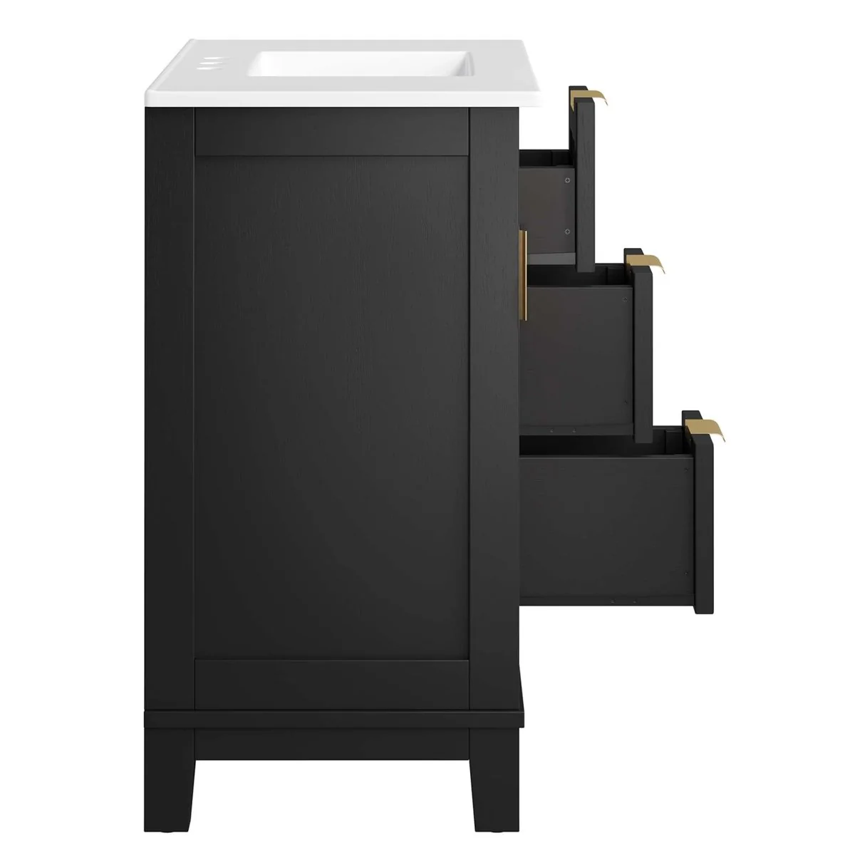 Modern Solid Wood Bathroom Vanity with Rattan Drawers, Contemporary Bathroom Furniture - Image 28
