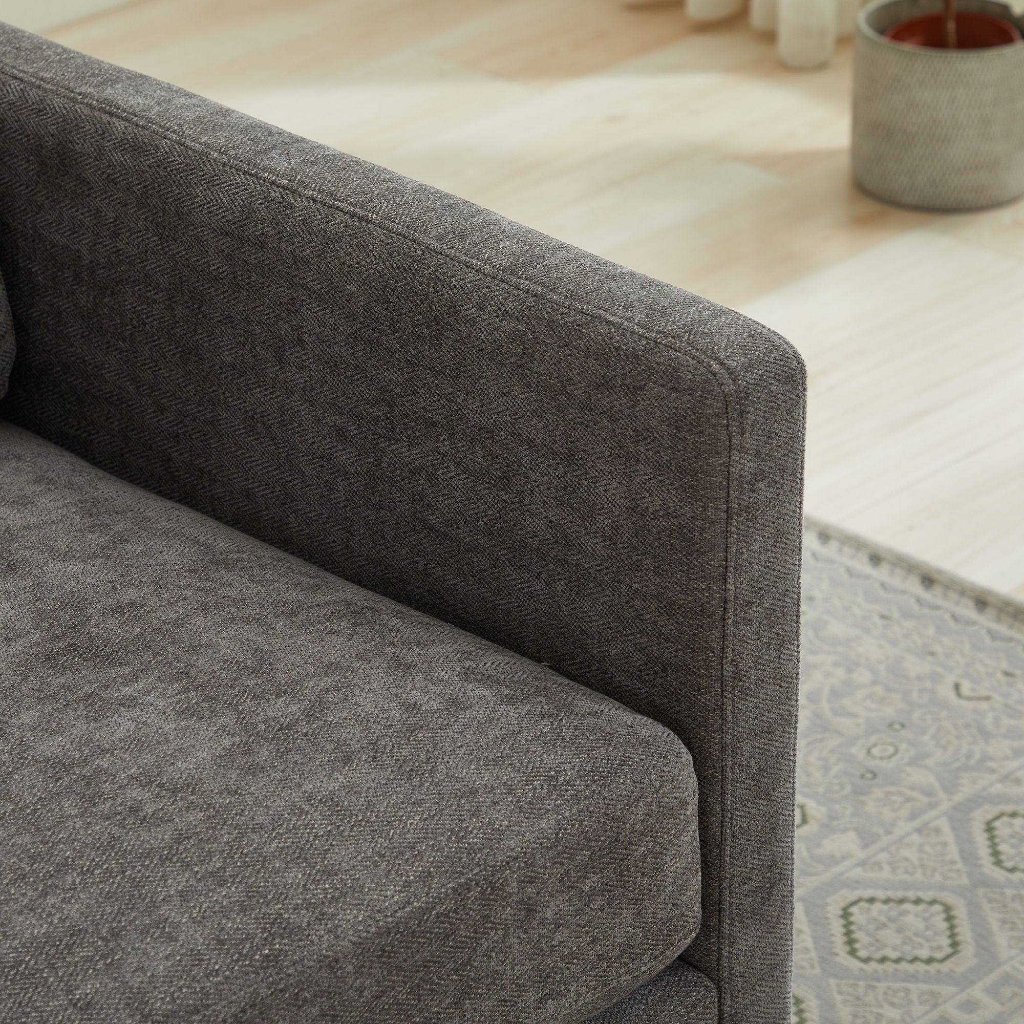 Modern Square Upholstered Swivel Accent Chair With Metal Base - Image 24