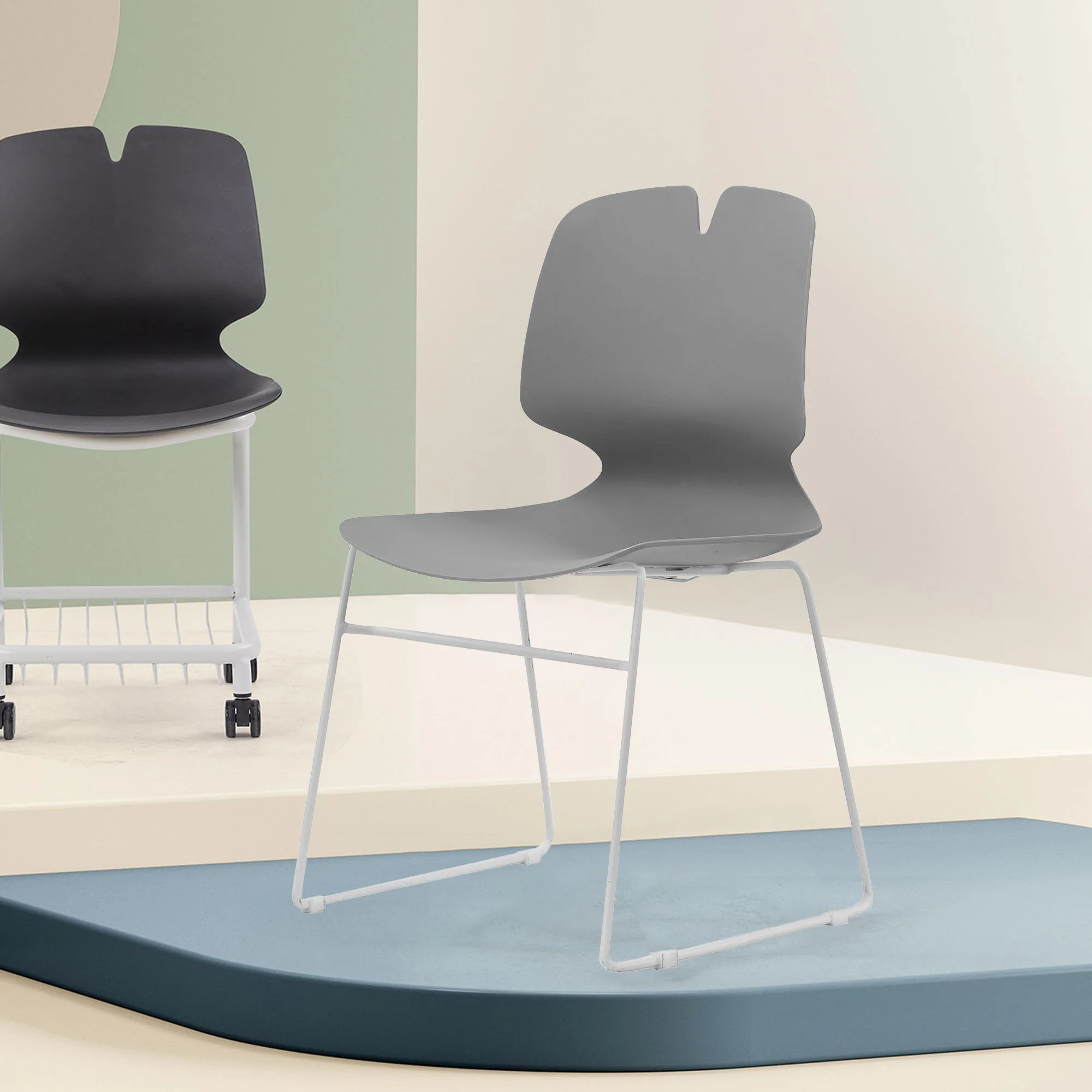 Modern Stacked Office Chairs (Set of 4) - Image 9