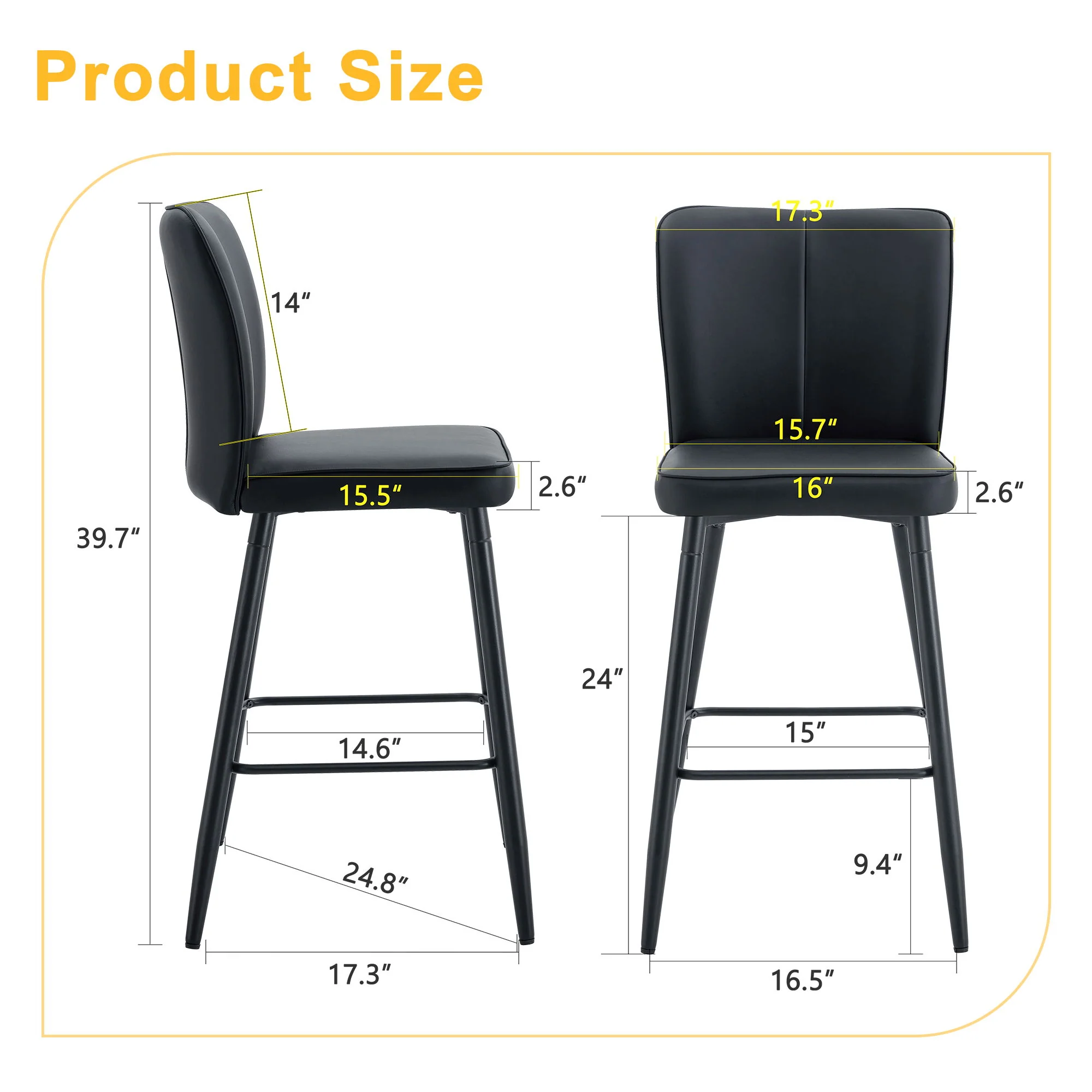 Modern Style Chair With Sleek Backrest Design (Set of 2) - Image 9