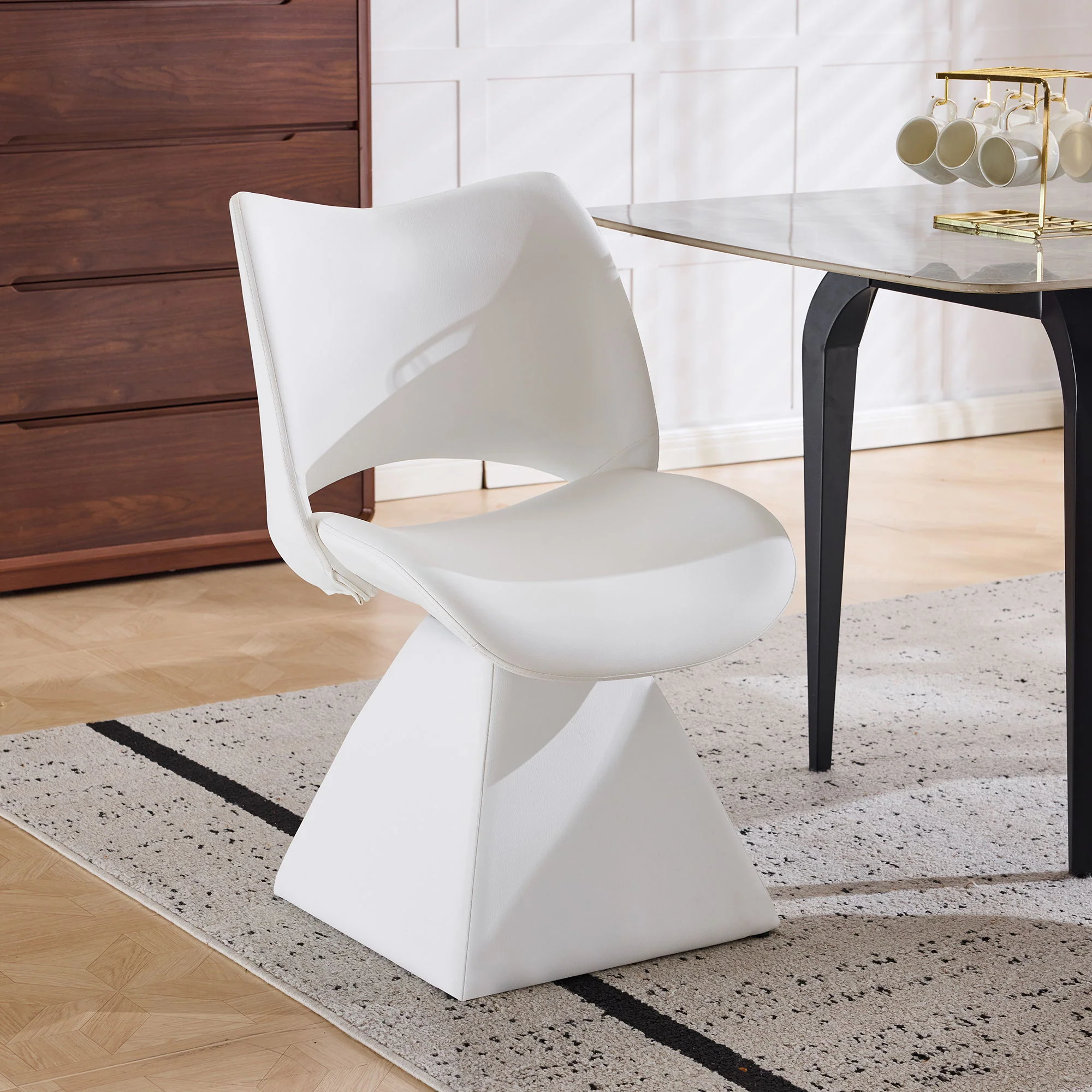 Modern Swivel Dining Chair With High Back - Image 17