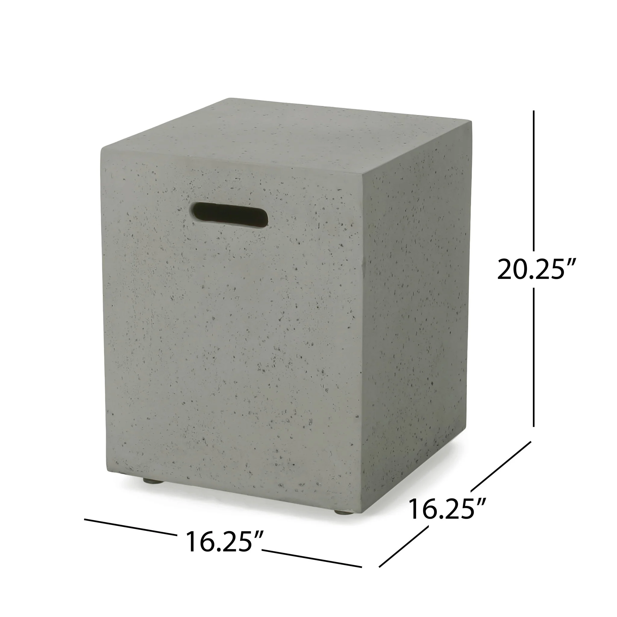 Modern Tank Holder Side Table With Smooth Concrete Surface - Image 13