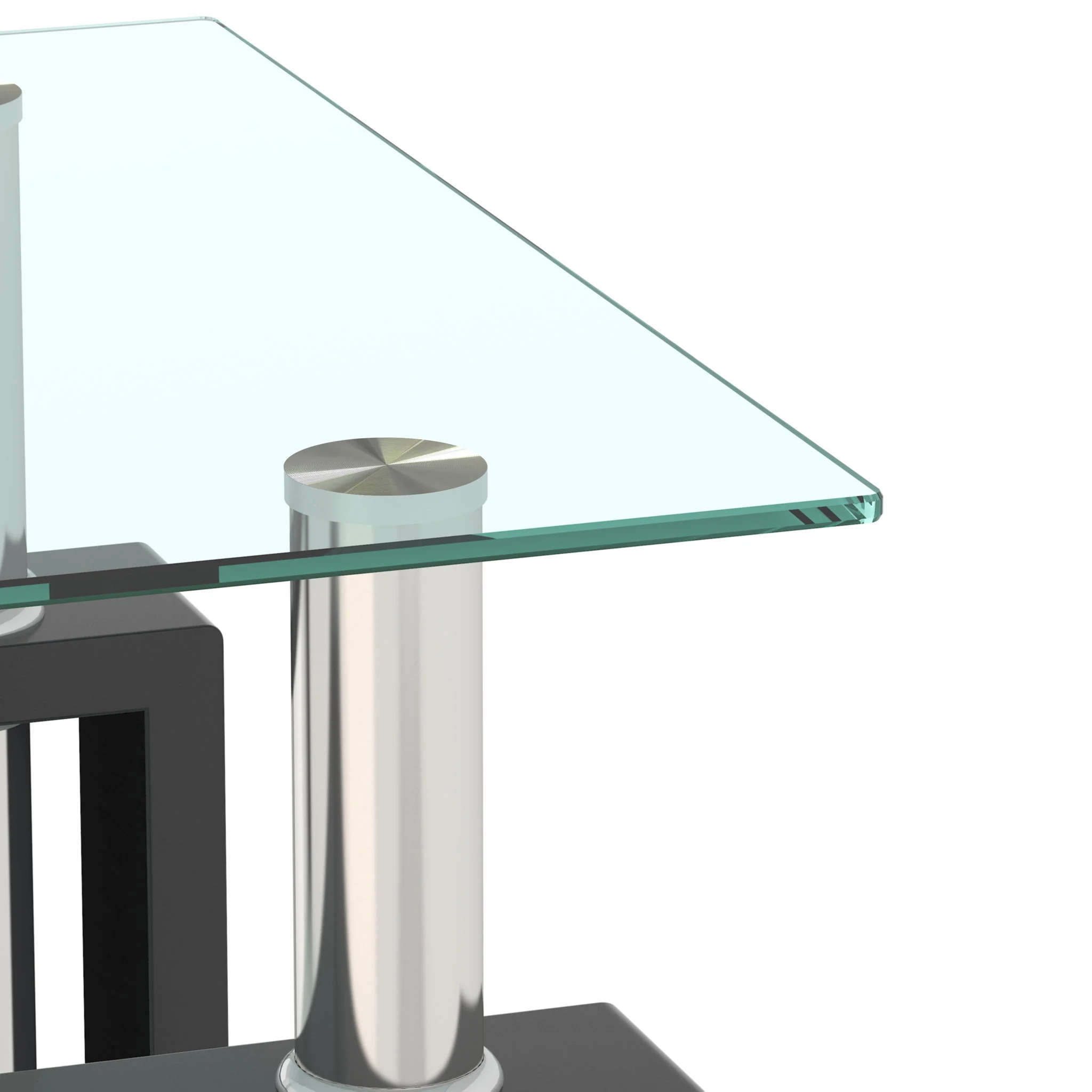 Modern Tempered Glass Tea Table, End Square Table For Living Room - Image 12