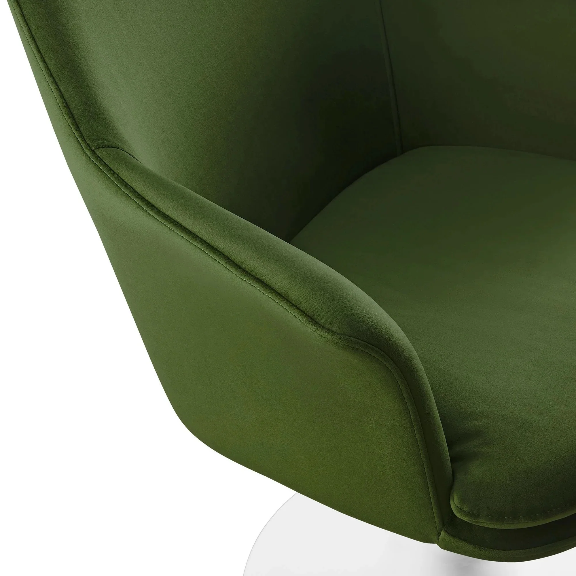Modern Textured Fabric Swivel Dining Armchair - Image 39