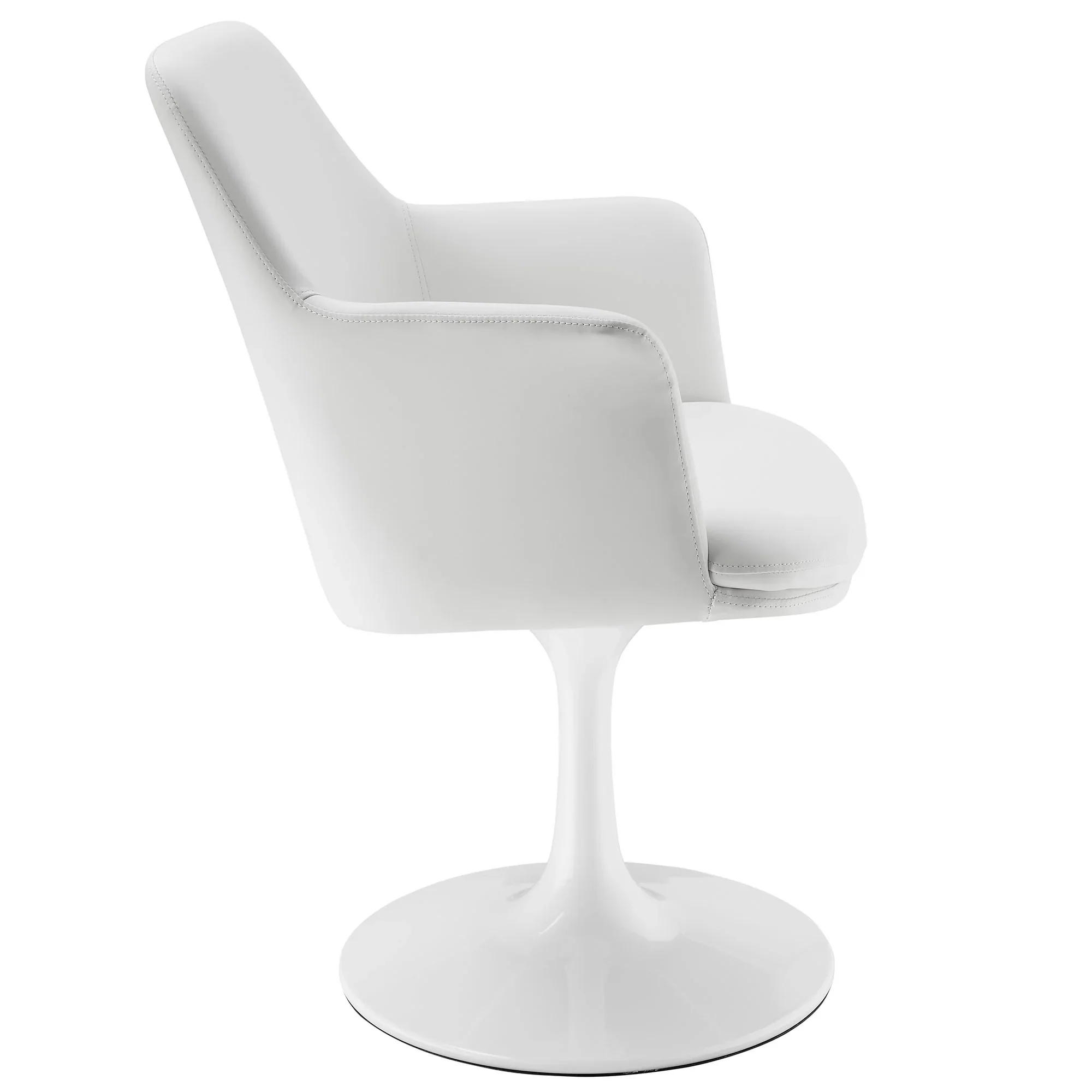 Modern Textured Fabric Swivel Dining Armchair - Image 49